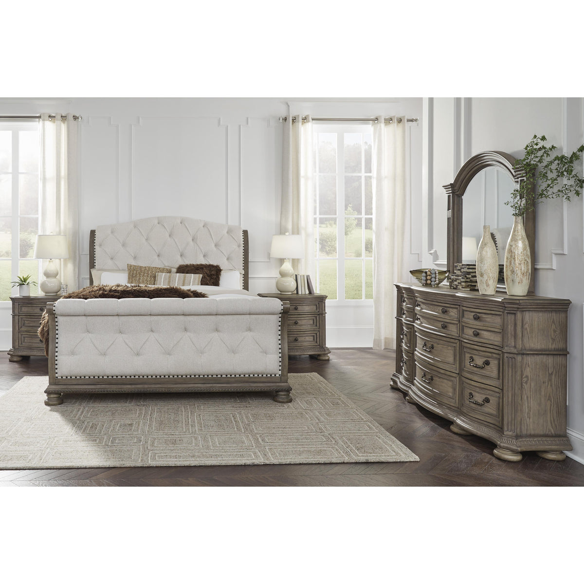 Signature Design by Ashley Ardenfield B944B5 California King Upholstered Sleigh Bed IMAGE 8