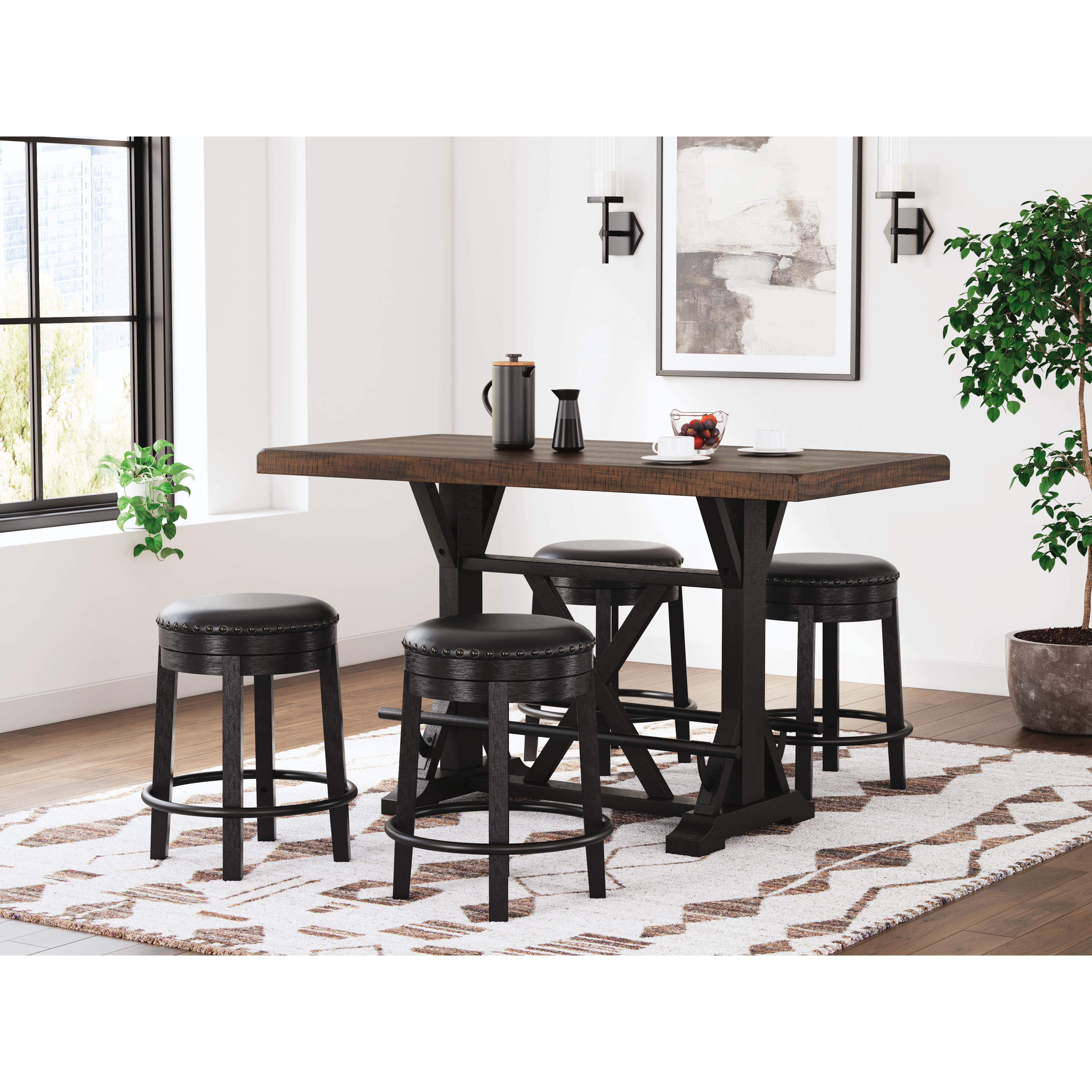 Signature Design by Ashley Valebeck D546-824 Upholstered Swivel Stool IMAGE 5