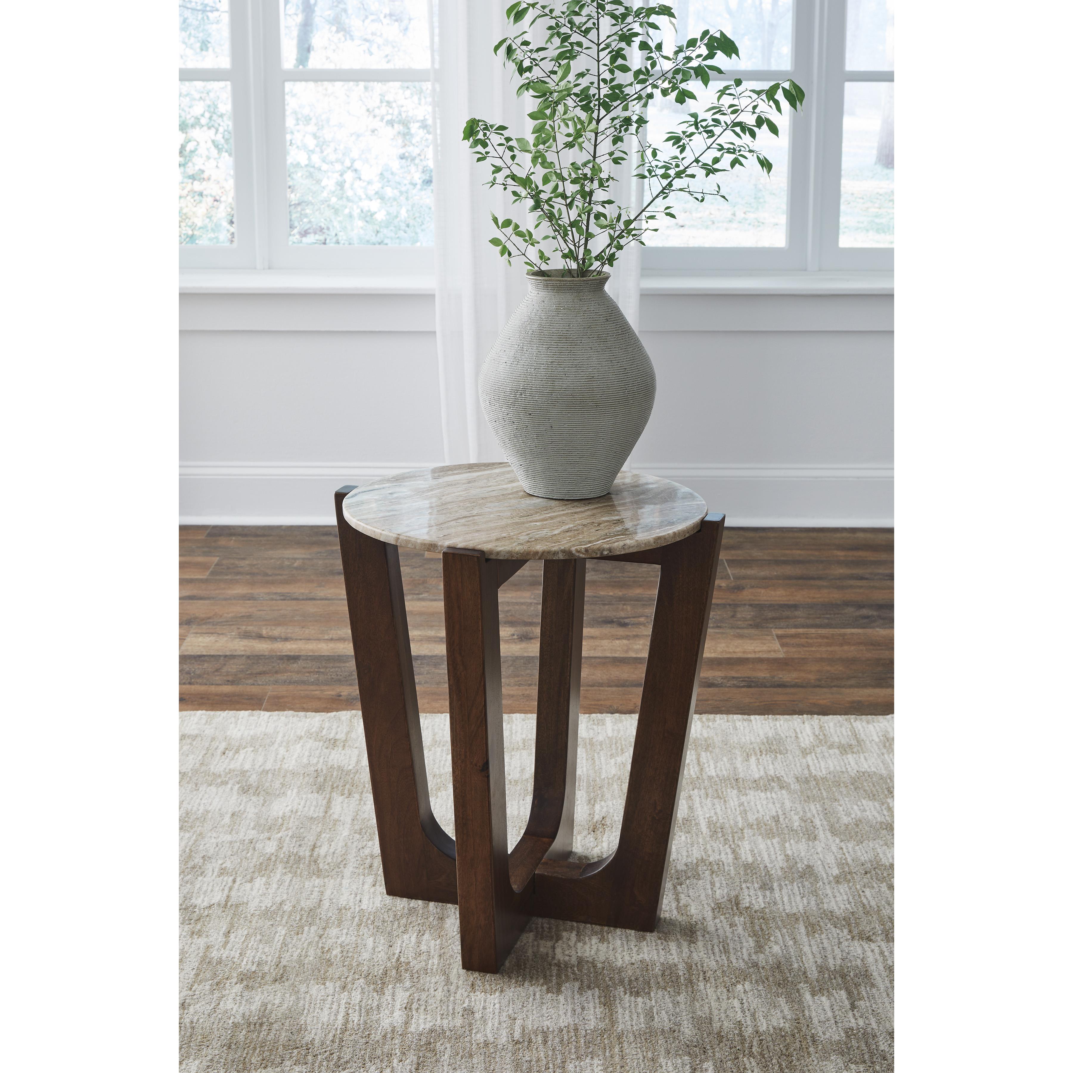 Signature Design by Ashley Tanidore T667-6 Round End Table IMAGE 4