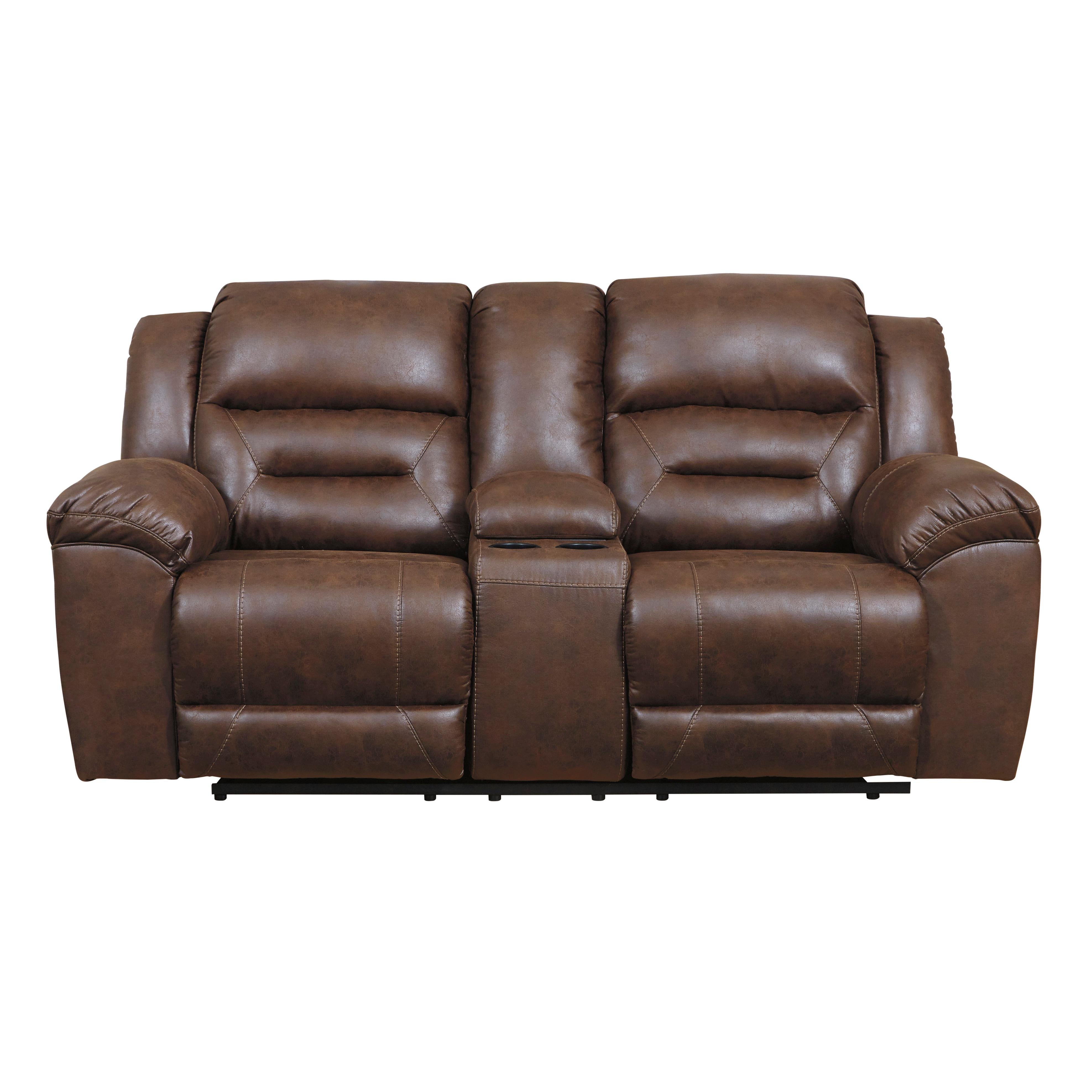 Signature Design by Ashley Stoneland 3990496C Double Reclining Power Loveseat with Console IMAGE 1