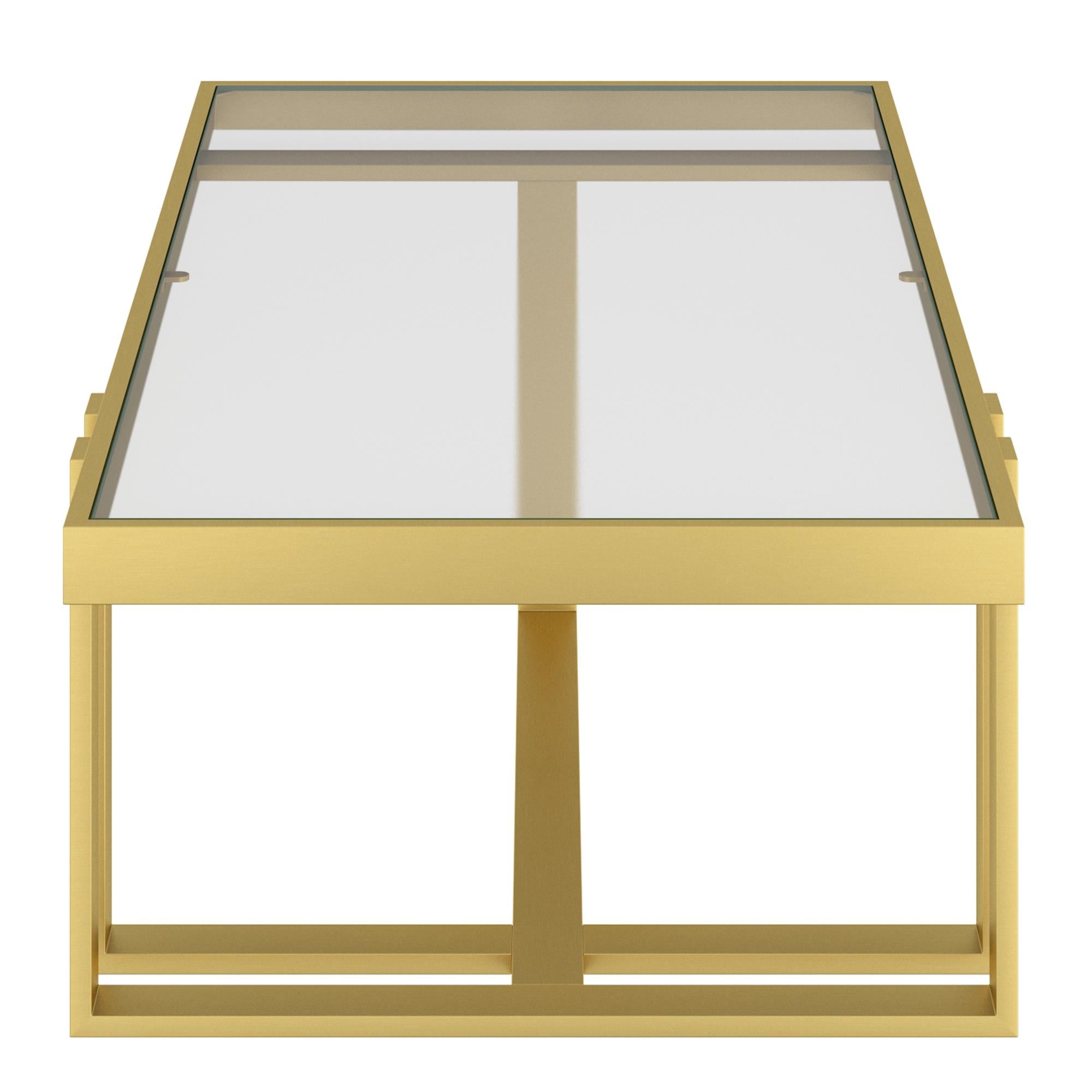 !nspire Paxton 301-167GL Rectangular Coffee Table - Brushed Gold IMAGE 4