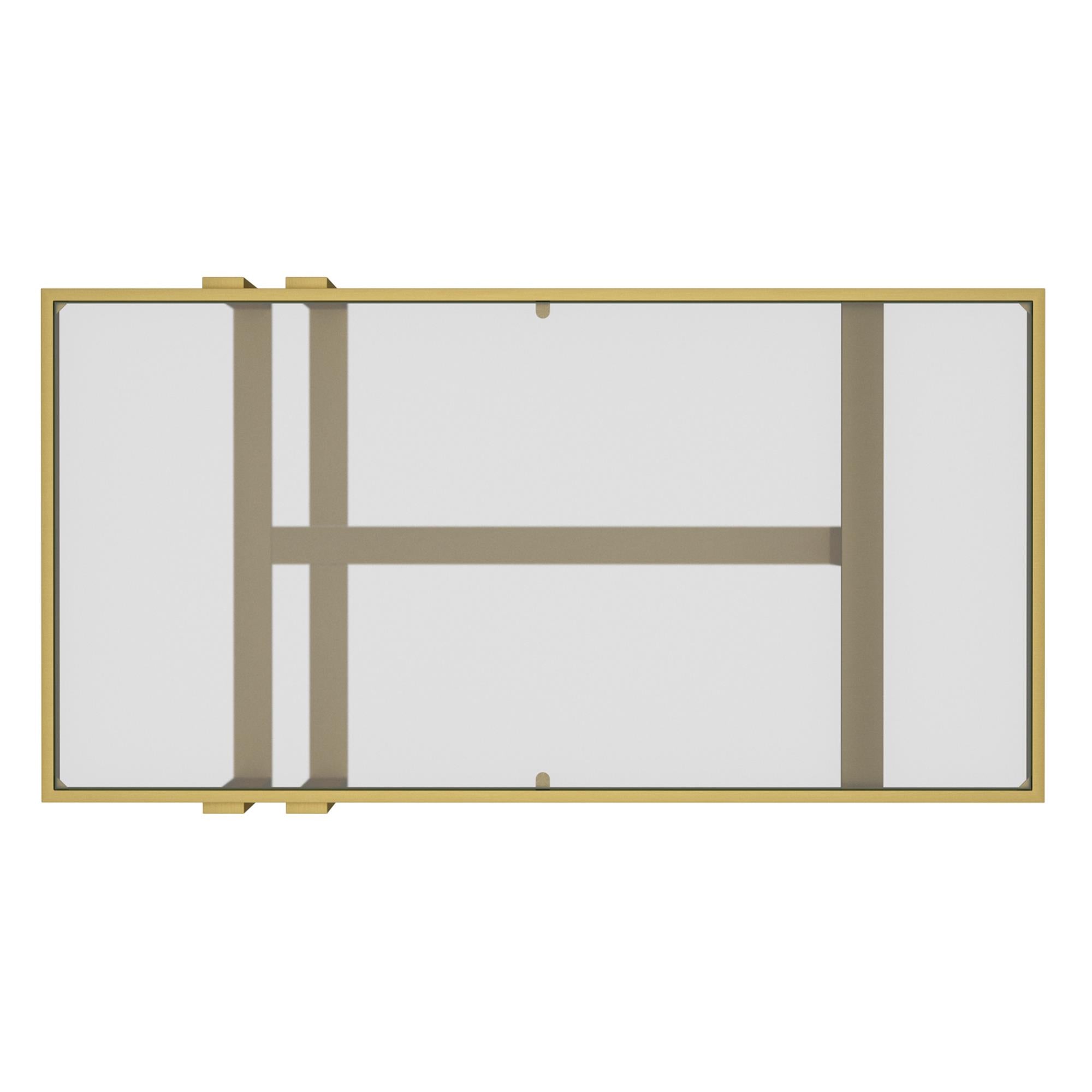 !nspire Paxton 301-167GL Rectangular Coffee Table - Brushed Gold IMAGE 7