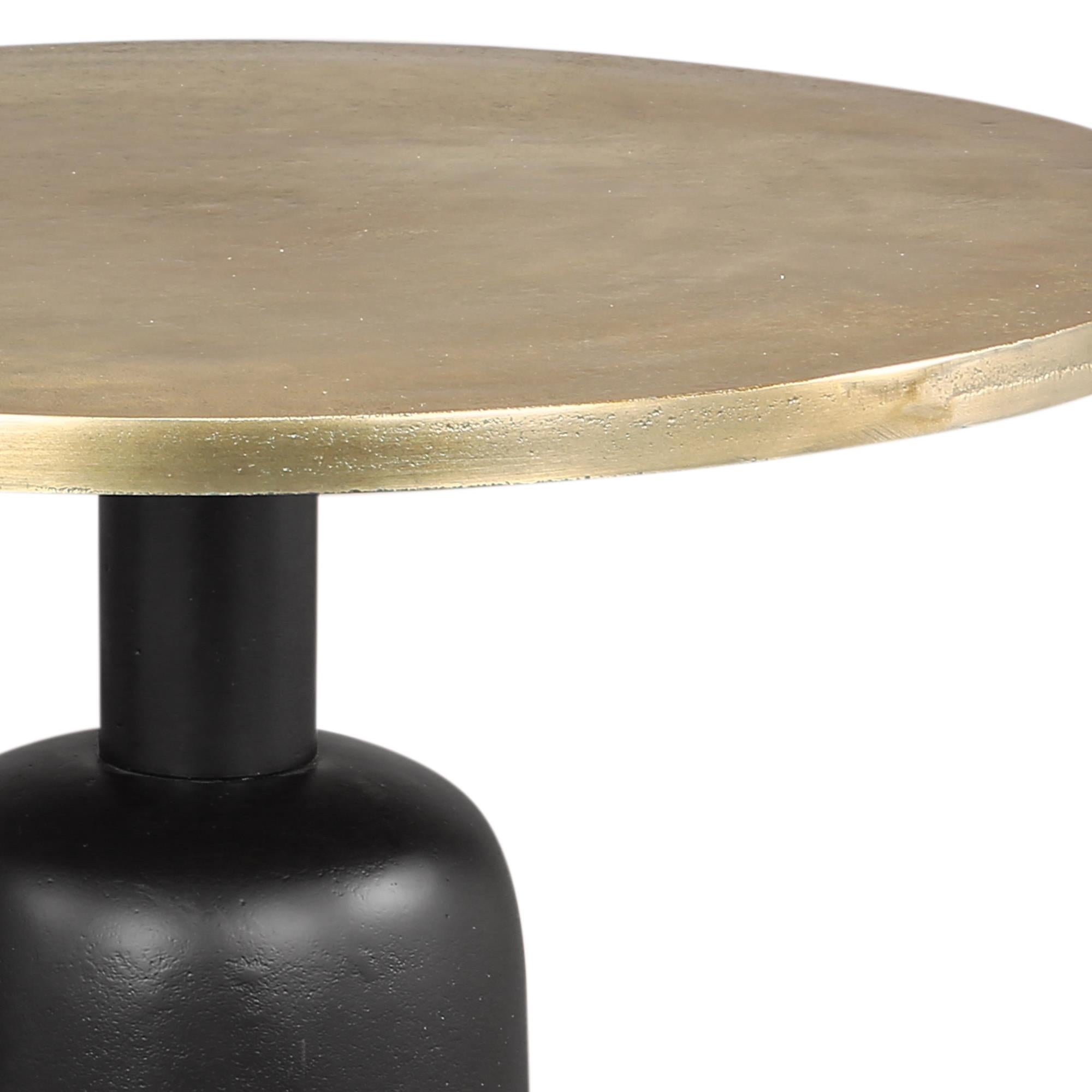 !nspire Adira 303-102GL_BK 2 pc Round Coffee Table Set - Antique Gold and Black IMAGE 6