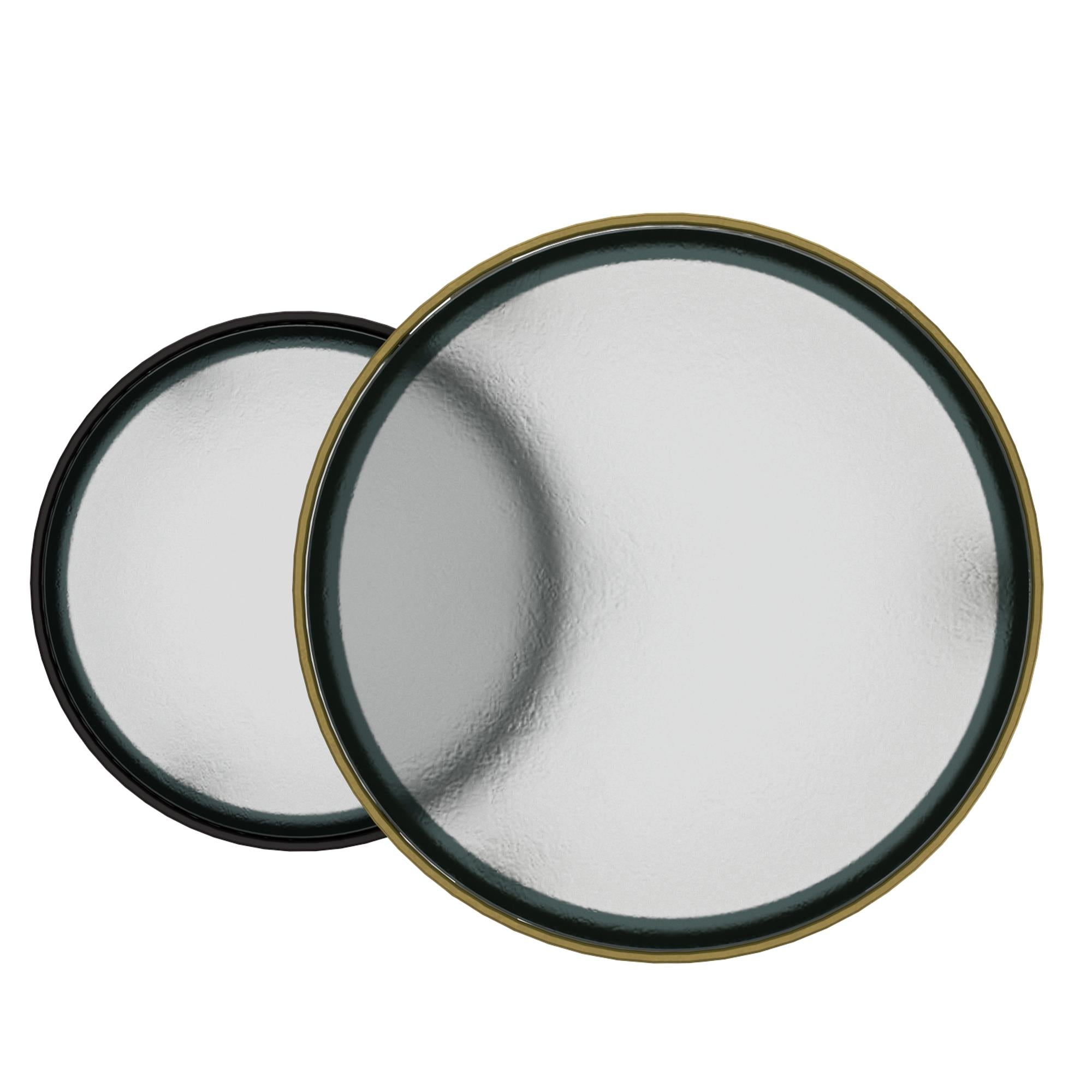 !nspire Ares 501-098GL_BK 2 pc Accent Table Set - Black and Antique Gold IMAGE 6