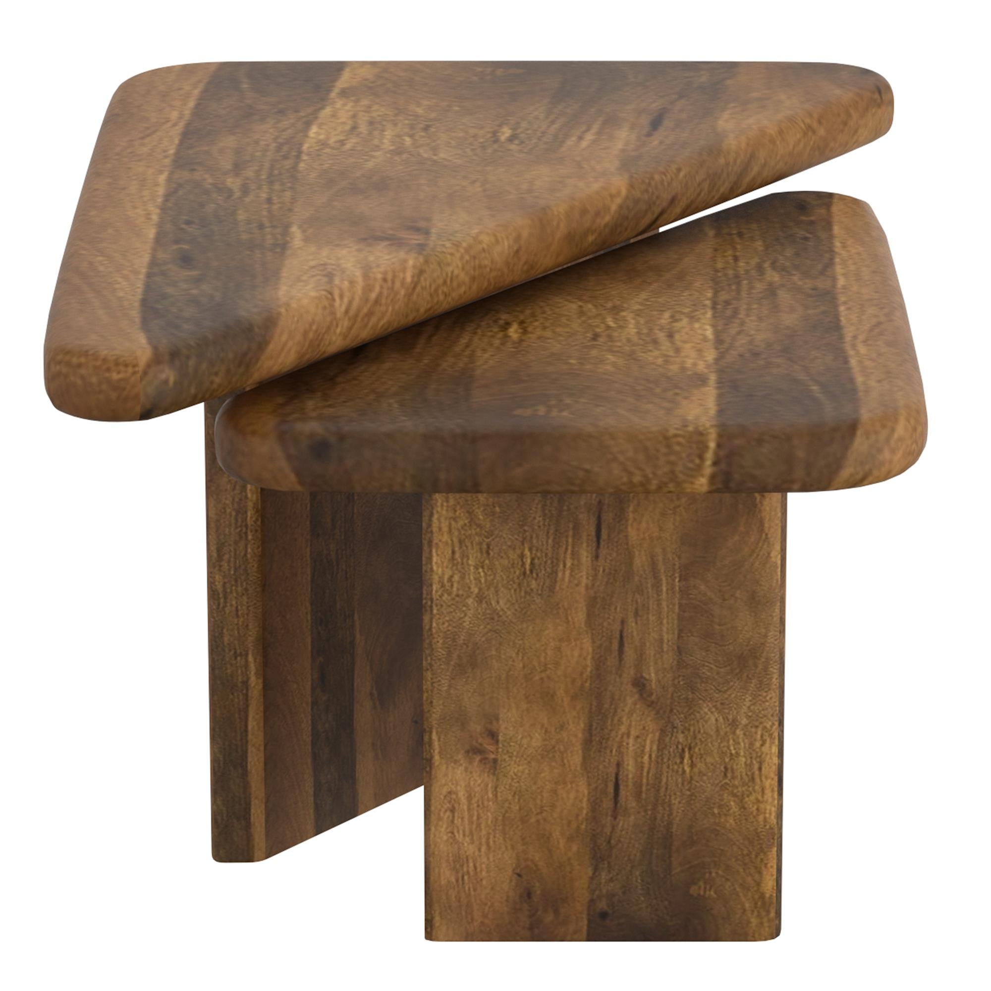 !nspire Draco 303-155WAL 2 pc Coffee Table Set - Walnut IMAGE 4