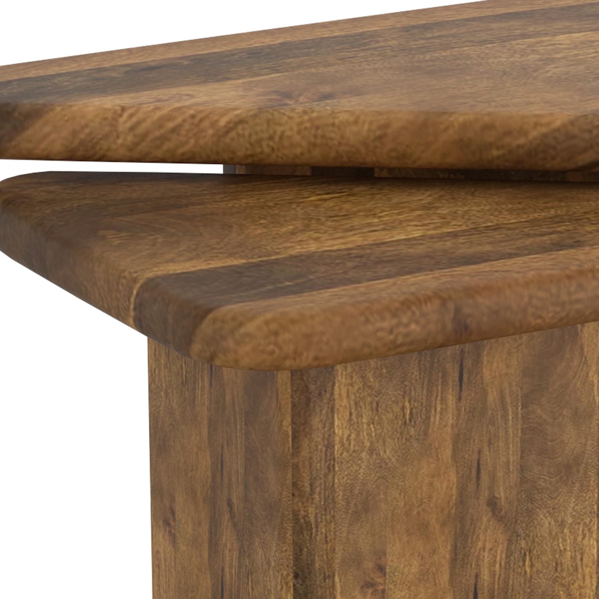!nspire Draco 303-155WAL 2 pc Coffee Table Set - Walnut IMAGE 7
