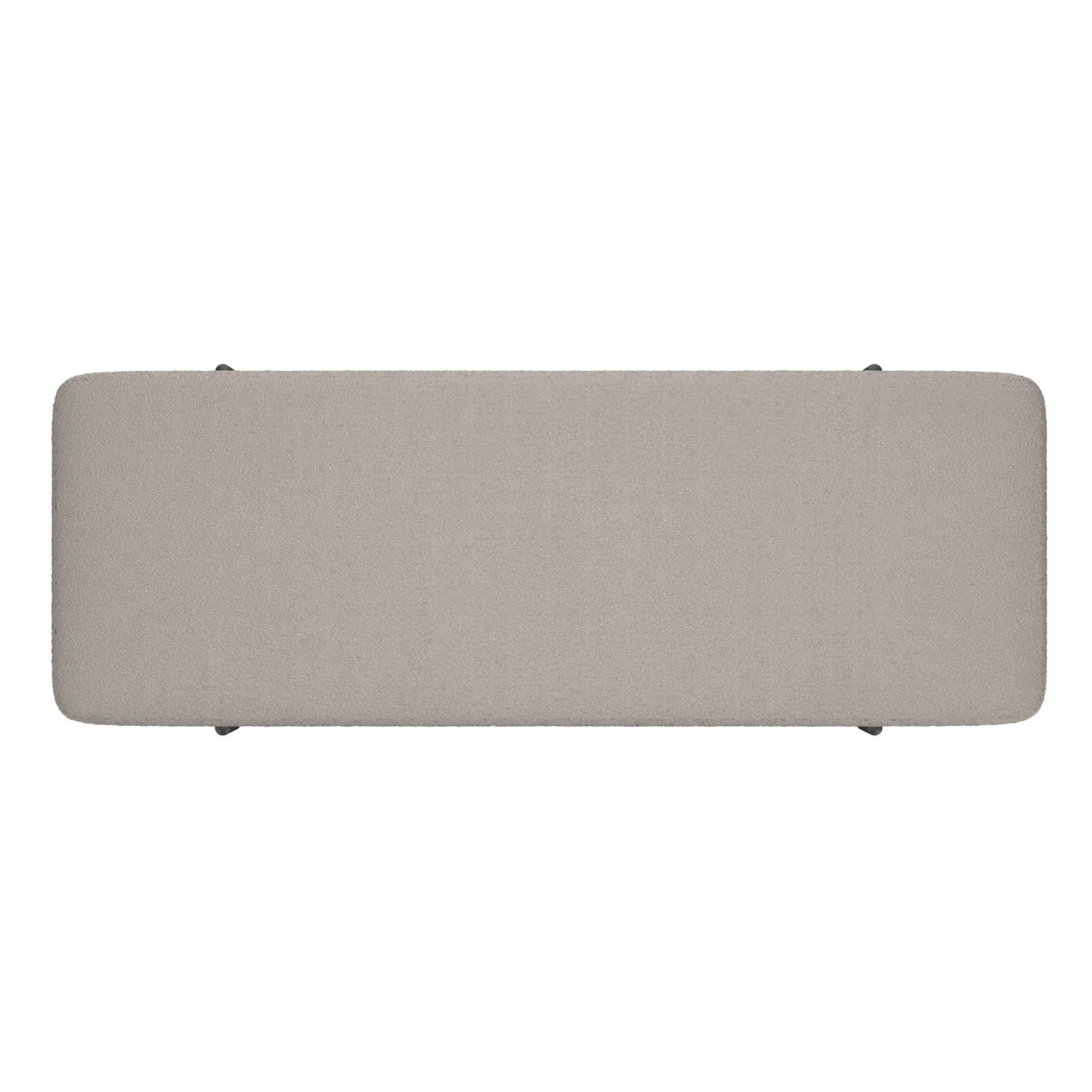Worldwide Home Furnishings Erzo 402-136GRY Storage Ottoman Bench - Warm Grey and Black IMAGE 6
