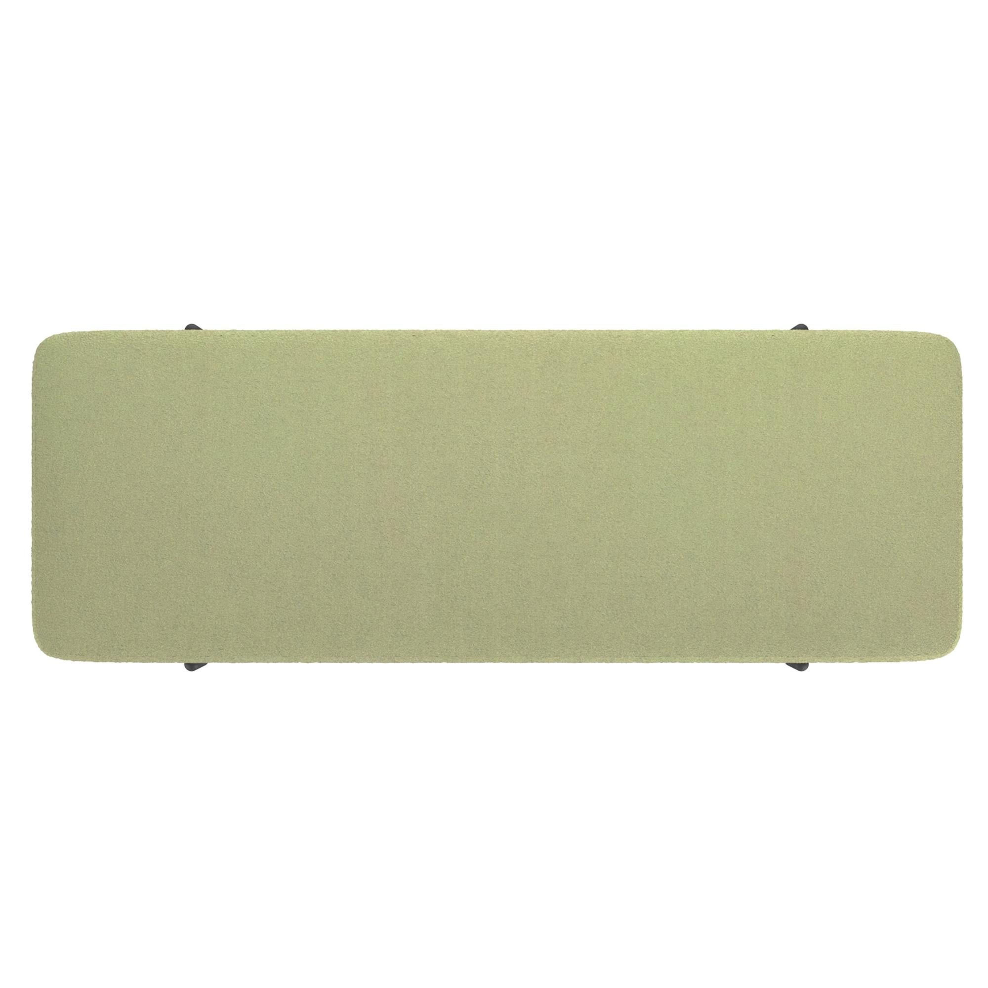 Worldwide Home Furnishings Erzo 402-136SG Storage Ottoman Bench - Sage and Black IMAGE 6