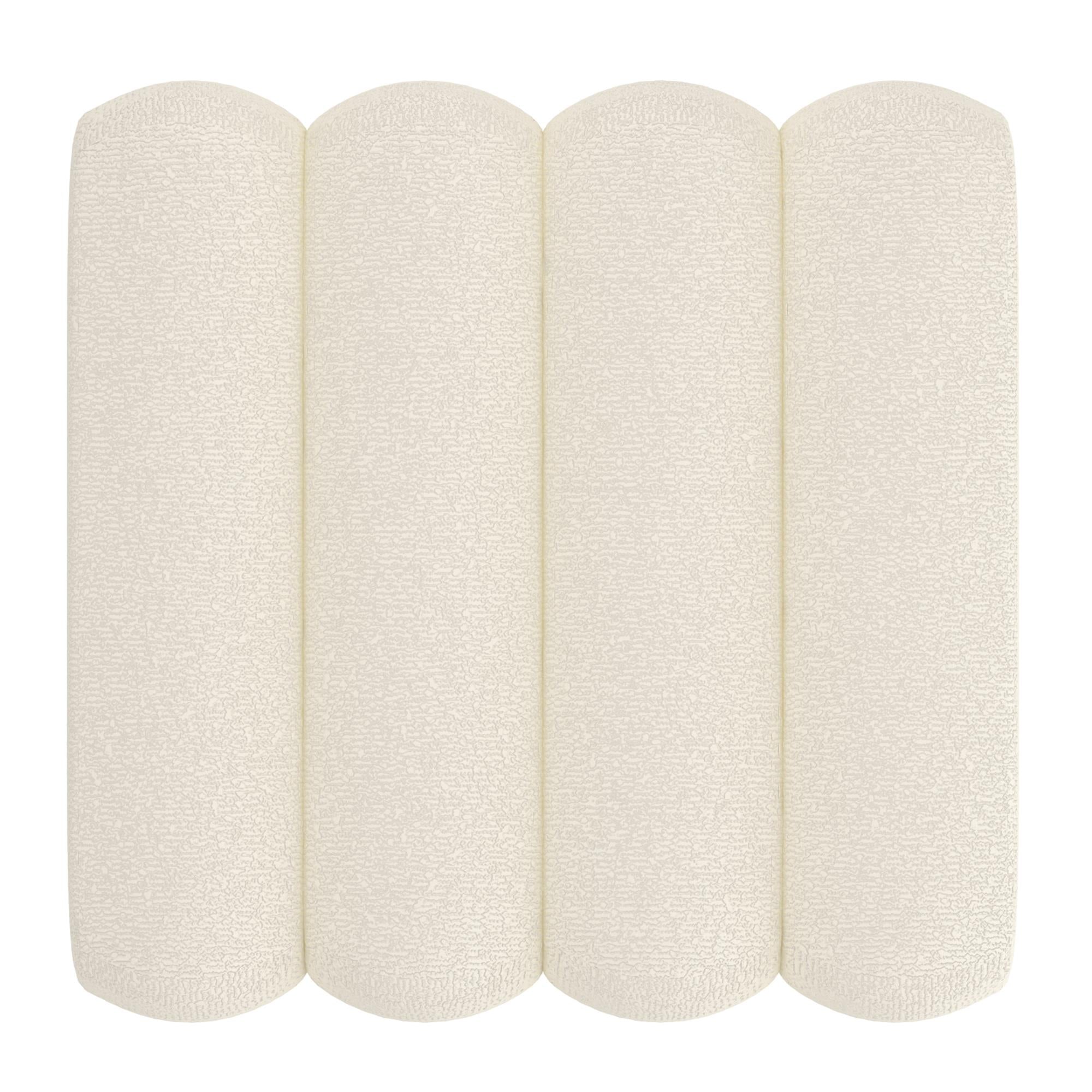 Worldwide Home Furnishings Rigel 402-133SM_IV Small Square Ottoman - Ivory Boucle IMAGE 6