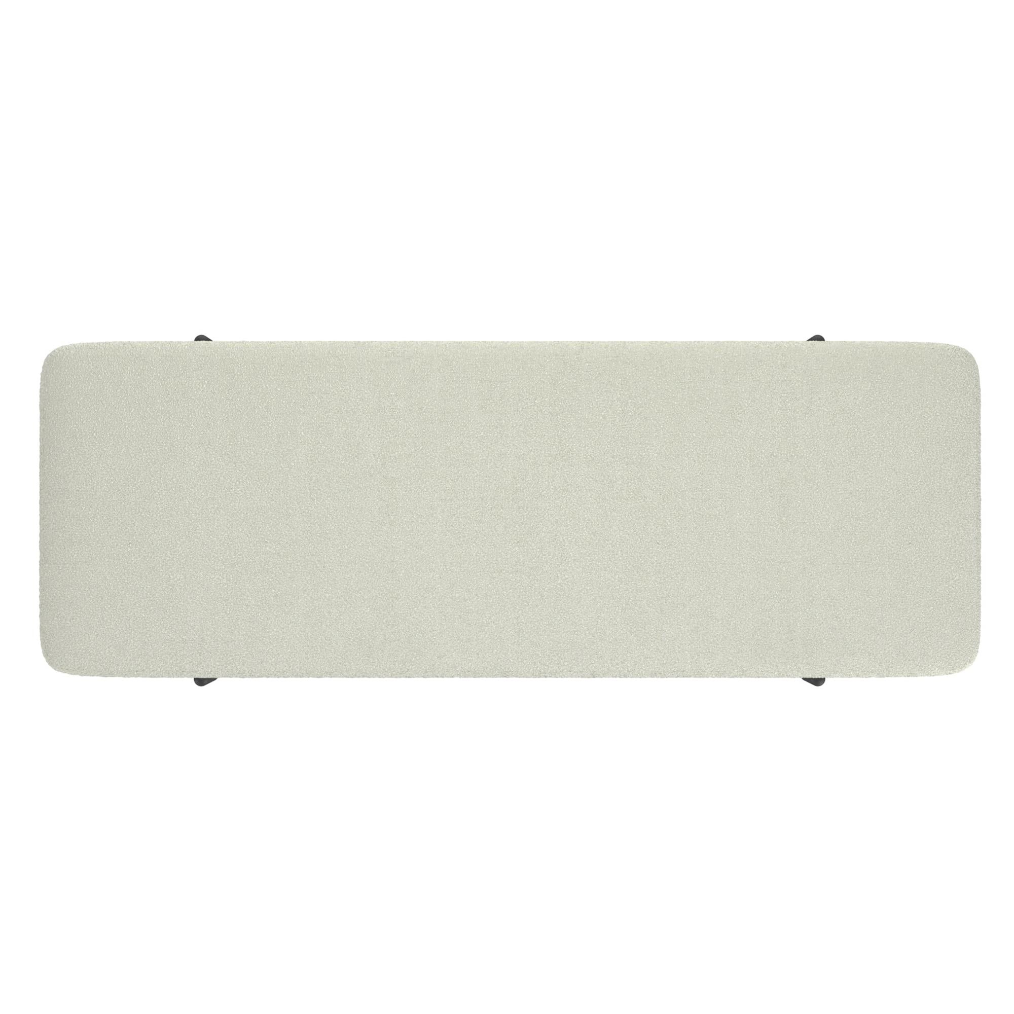 Worldwide Home Furnishings Erzo 402-136WT Storage Ottoman Bench - White and Black IMAGE 6