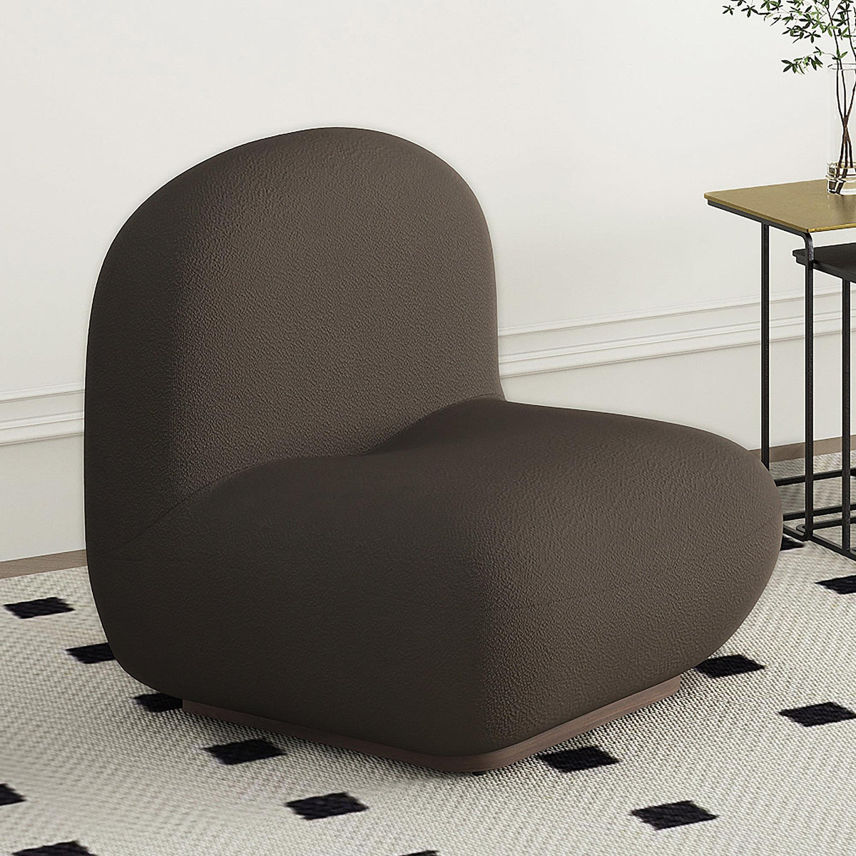 !nspire Zilano 403-115CH Accent Chair - Charcoal Boucle IMAGE 2