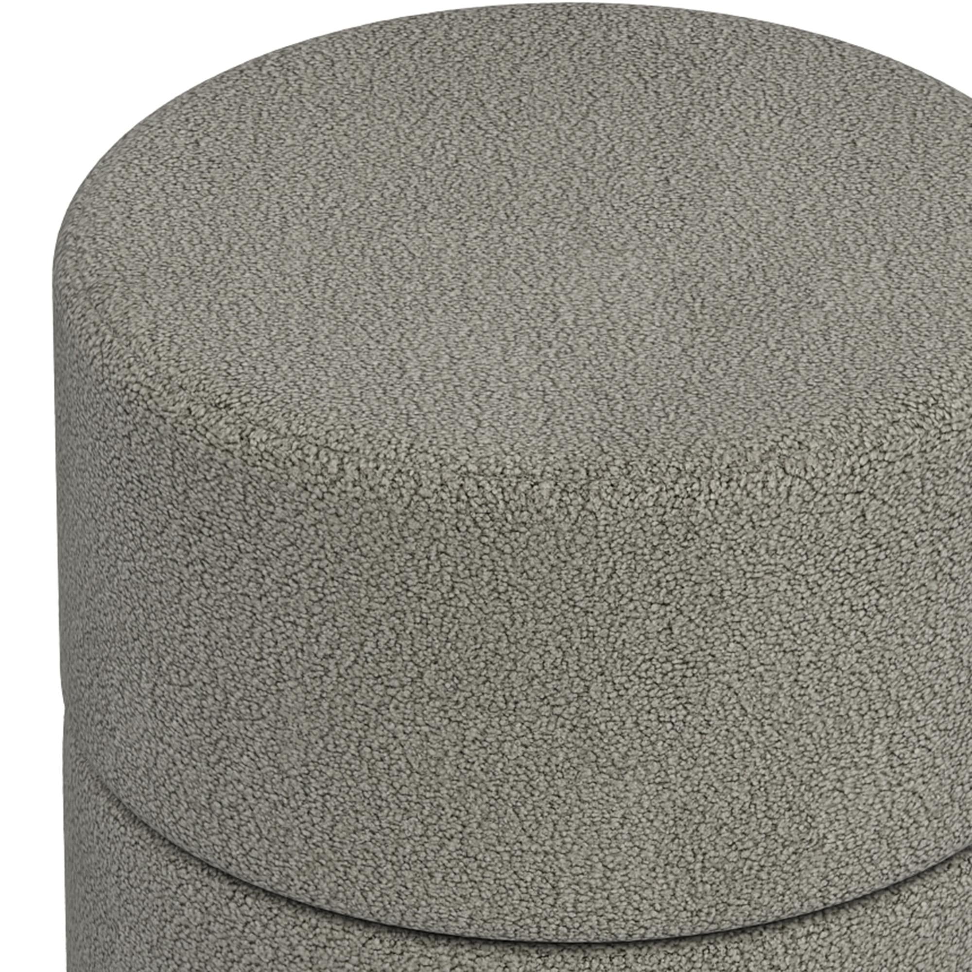!nspire Novar 402-670WGY Round Swivel Ottoman - Warm Grey Boucle IMAGE 5