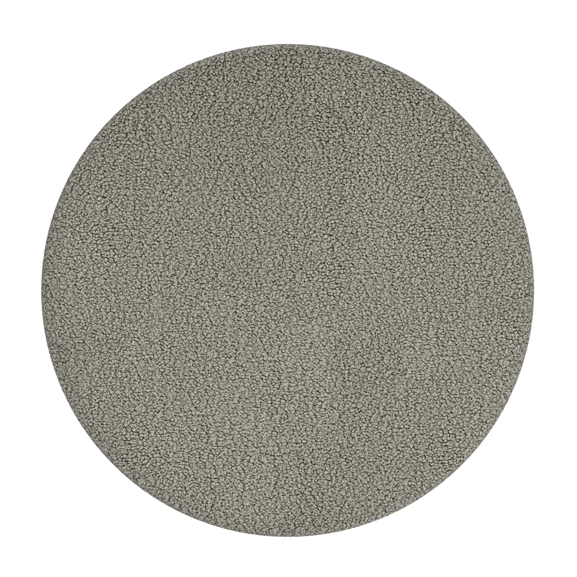 !nspire Novar 402-670WGY Round Swivel Ottoman - Warm Grey Boucle IMAGE 6