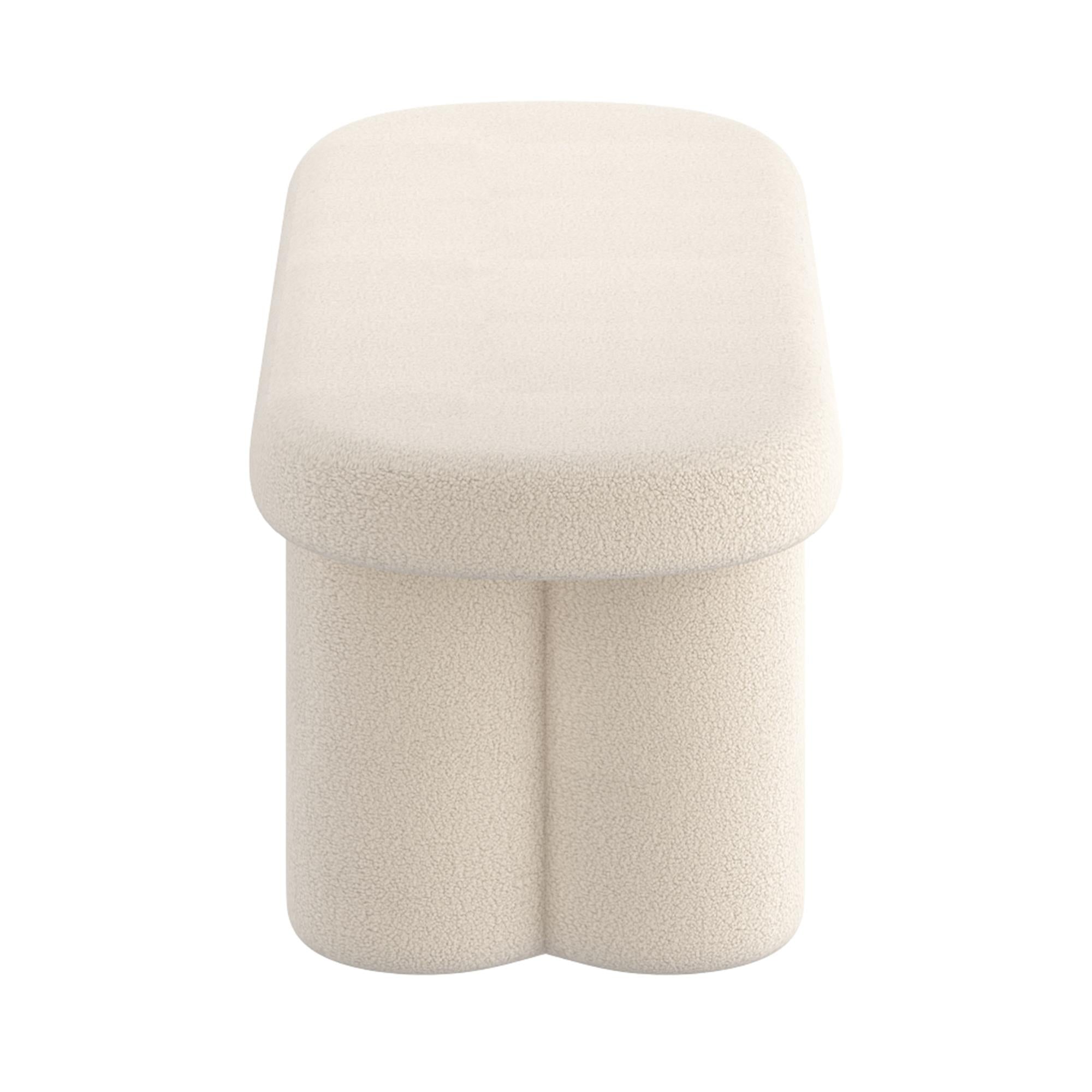 !nspire Azoro 401-163CM Bench - Cream Boucle IMAGE 4