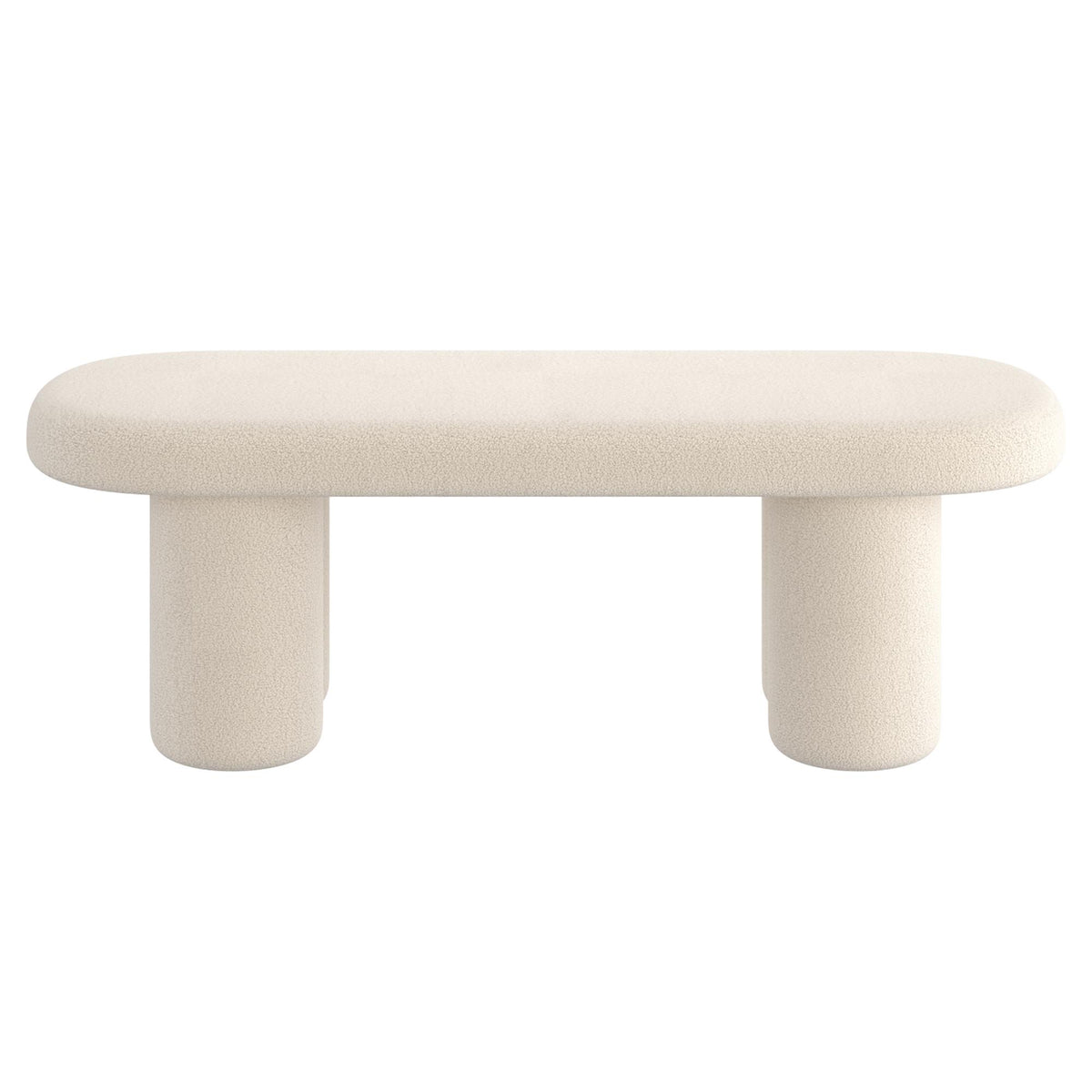 !nspire Azoro 401-163CM Bench - Cream Boucle IMAGE 5