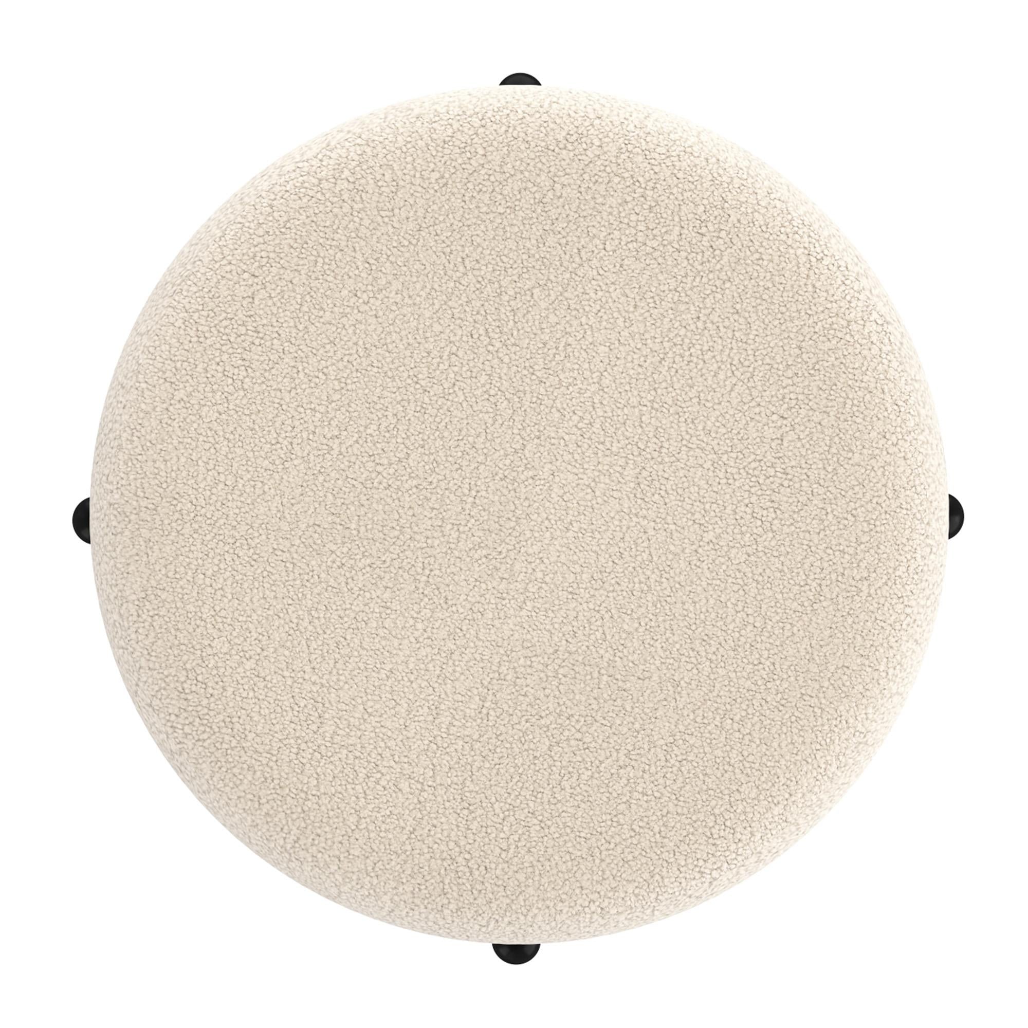 !nspire Castor 402-883CM Storage Ottoman - Cream Boucle IMAGE 7