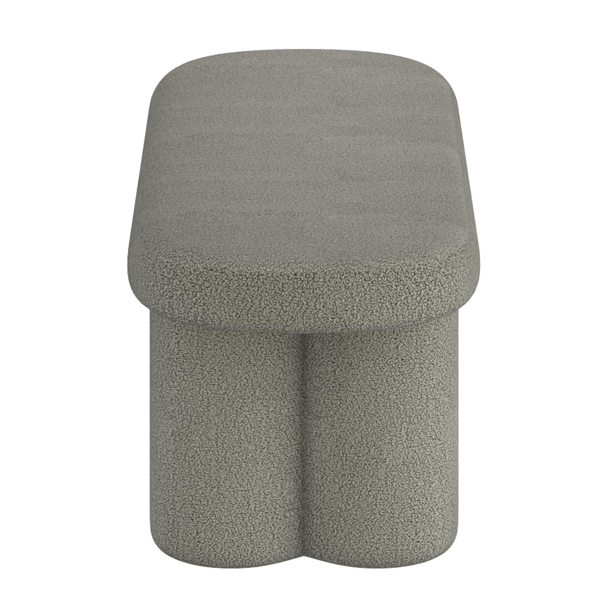 !nspire Azoro 401-163WGY Bench - Warm Grey Boucle IMAGE 4