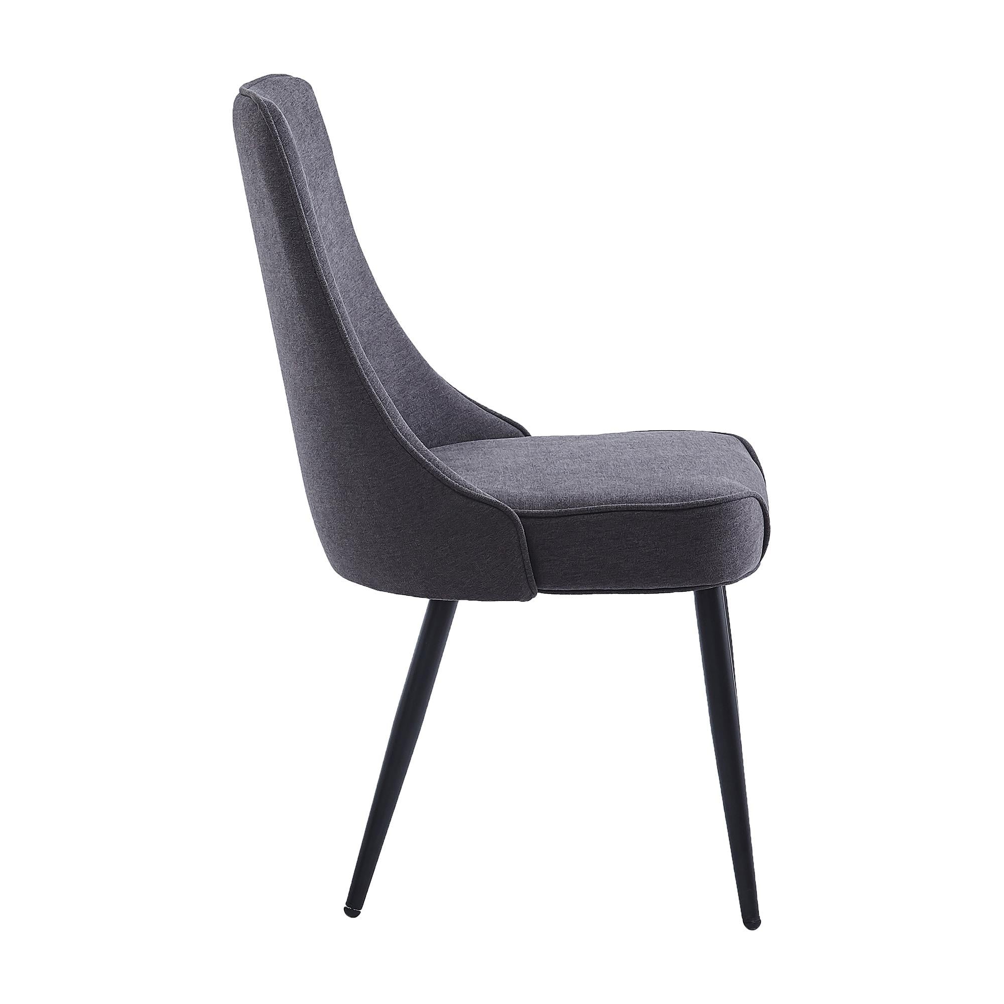 !nspire Koda 202-158CH Dining Chair, Fabric - Charcoal and Black IMAGE 4