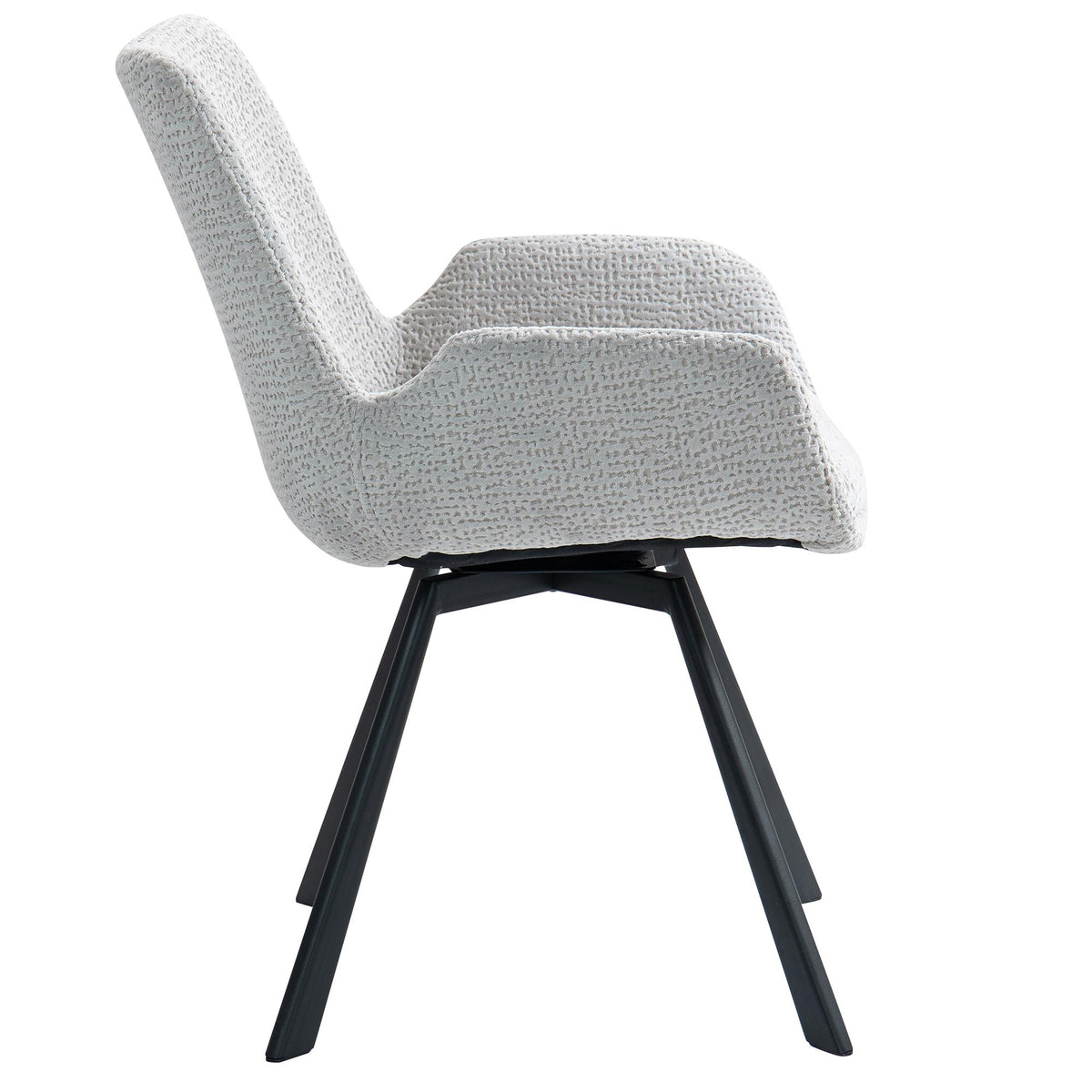 !nspire Signy 202-144LG Swivel Dining Chair - Light Grey and Black IMAGE 4