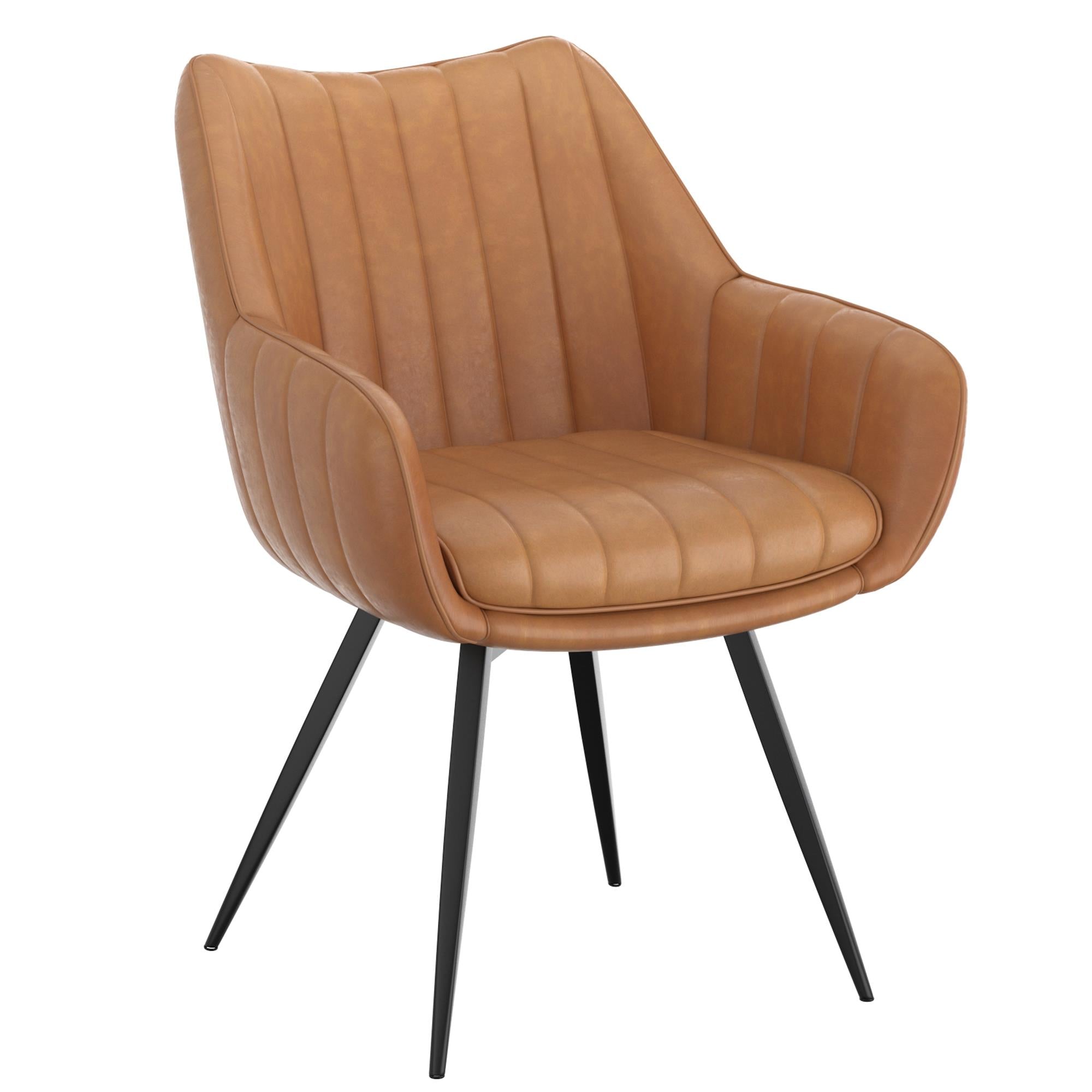 !nspire Talon 202-139CAM Swivel Dining and Accent Chair - Camel and Black IMAGE 1