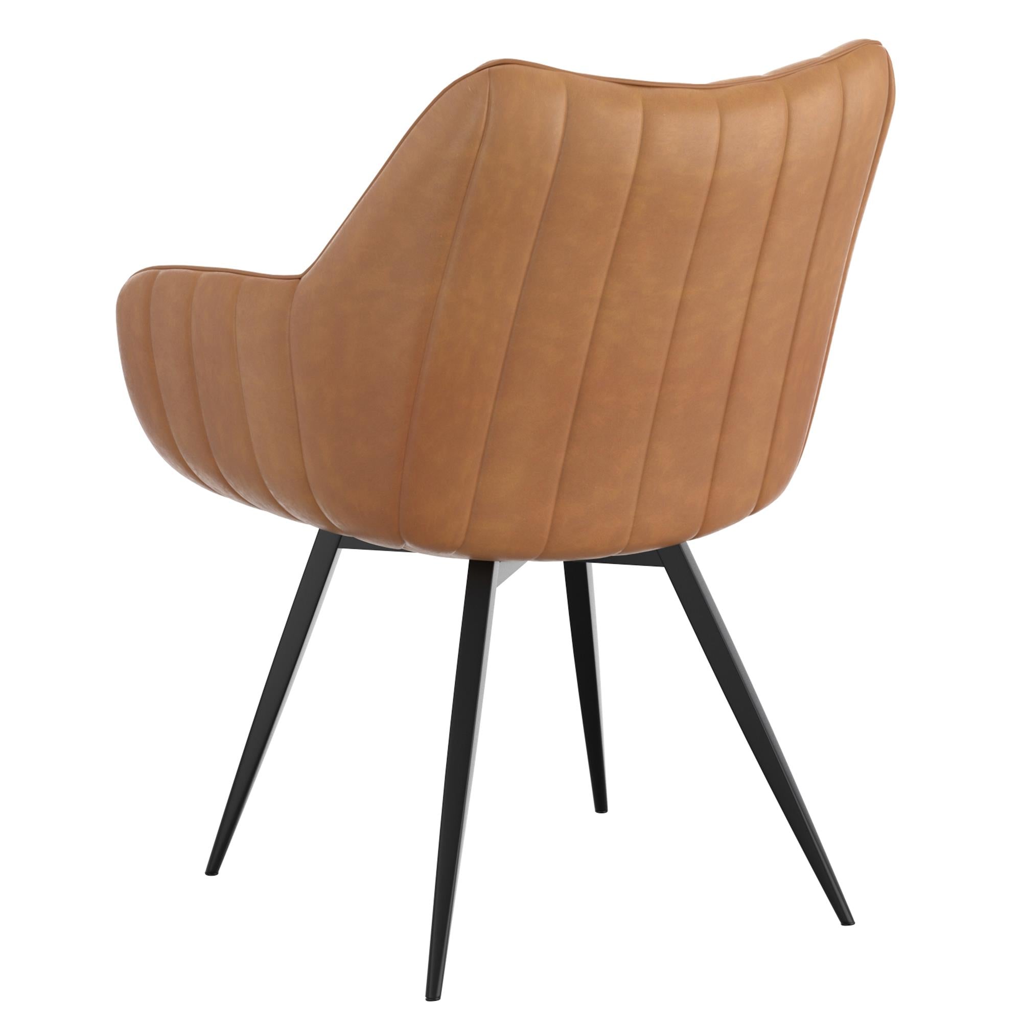 !nspire Talon 202-139CAM Swivel Dining and Accent Chair - Camel and Black IMAGE 3