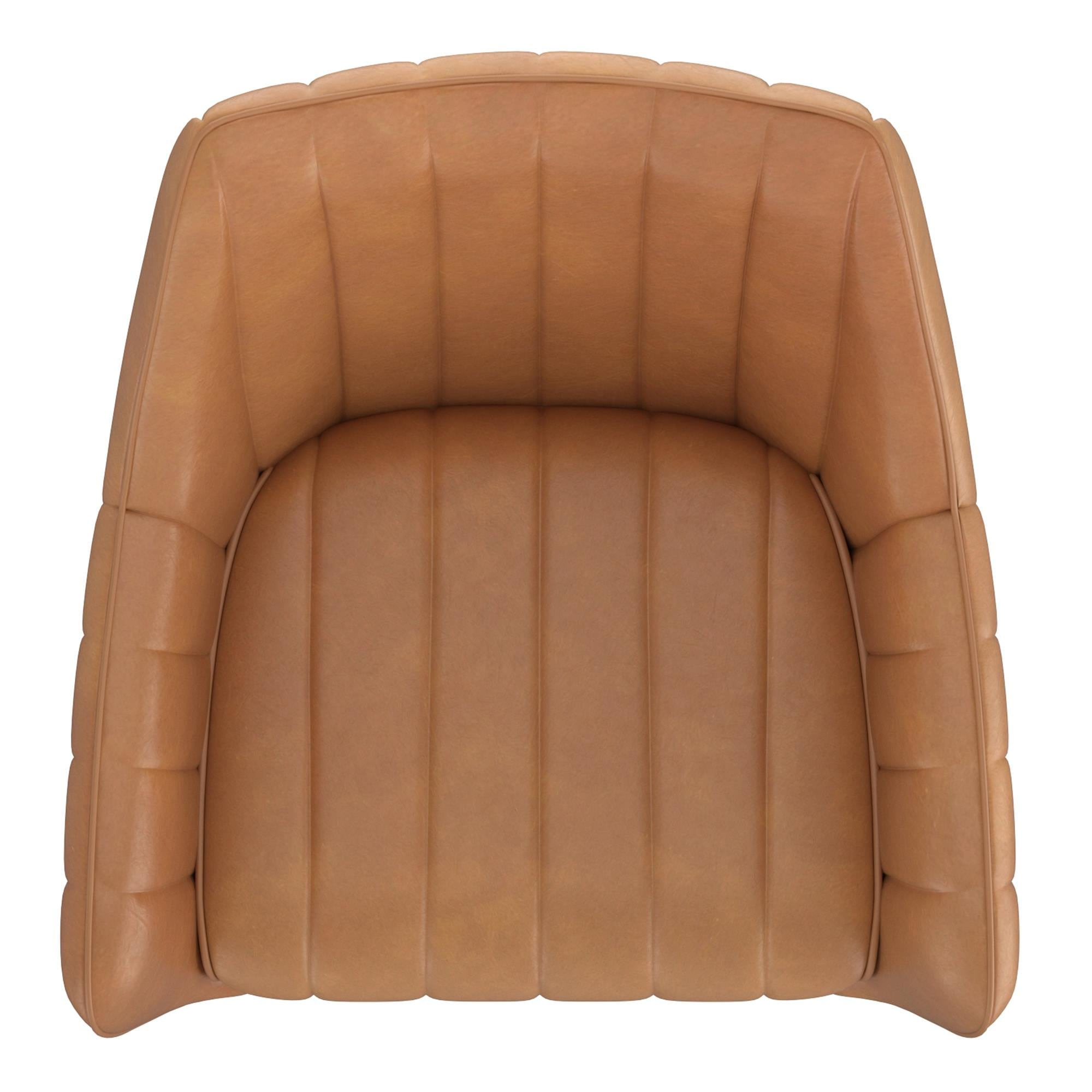 !nspire Talon 202-139CAM Swivel Dining and Accent Chair - Camel and Black IMAGE 6
