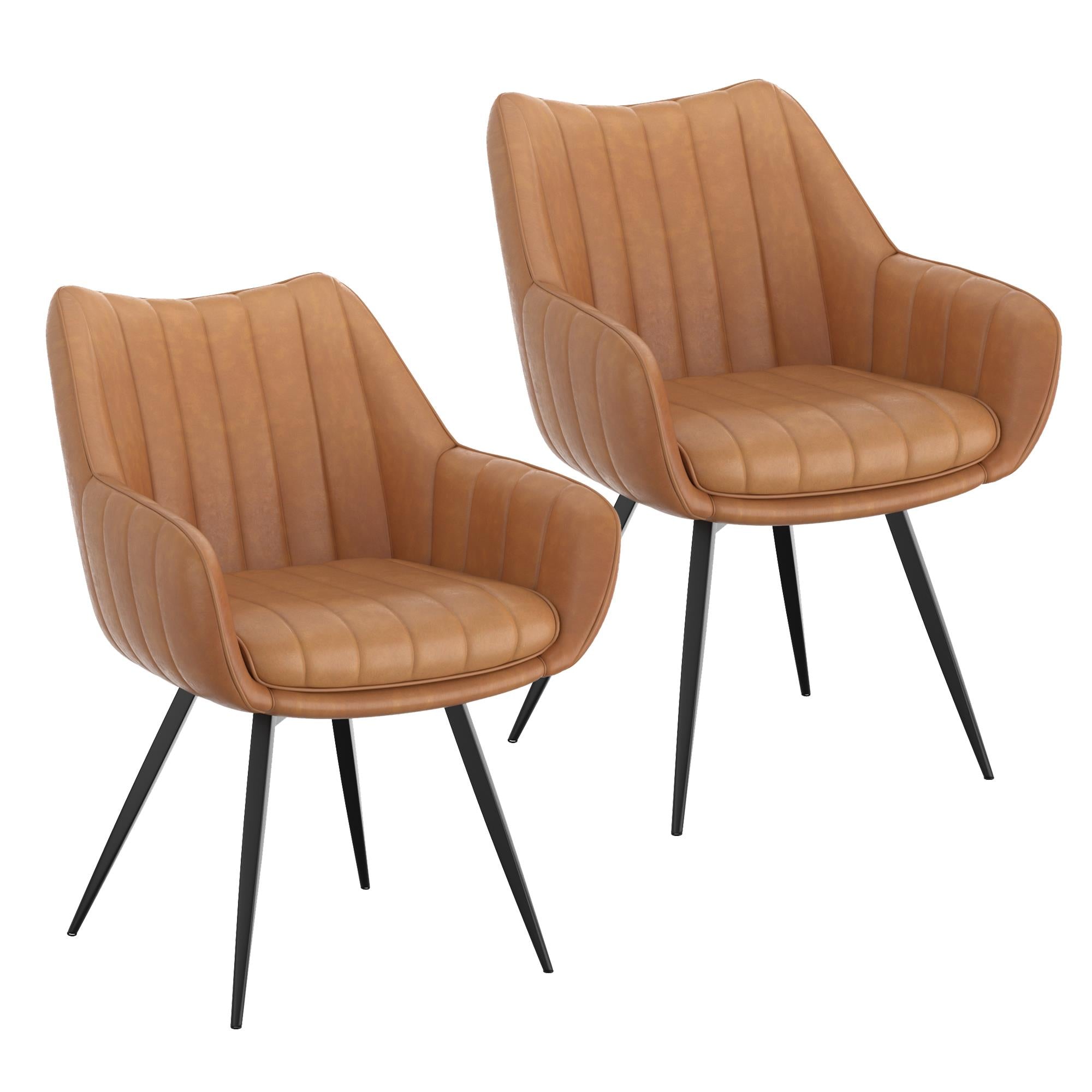 !nspire Talon 202-139CAM Swivel Dining and Accent Chair - Camel and Black IMAGE 7