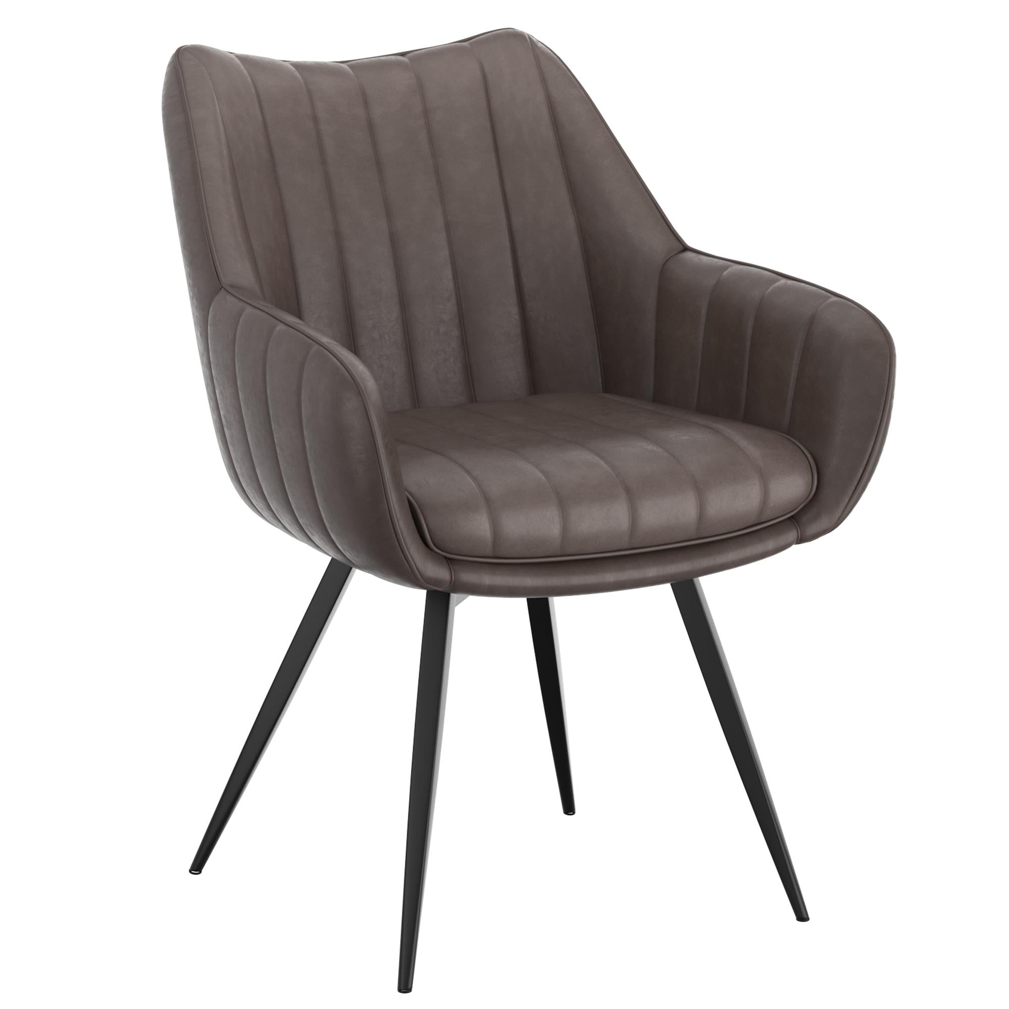 !nspire Talon 202-139CH Swivel Dining and Accent Chair - Charcoal and Black IMAGE 1
