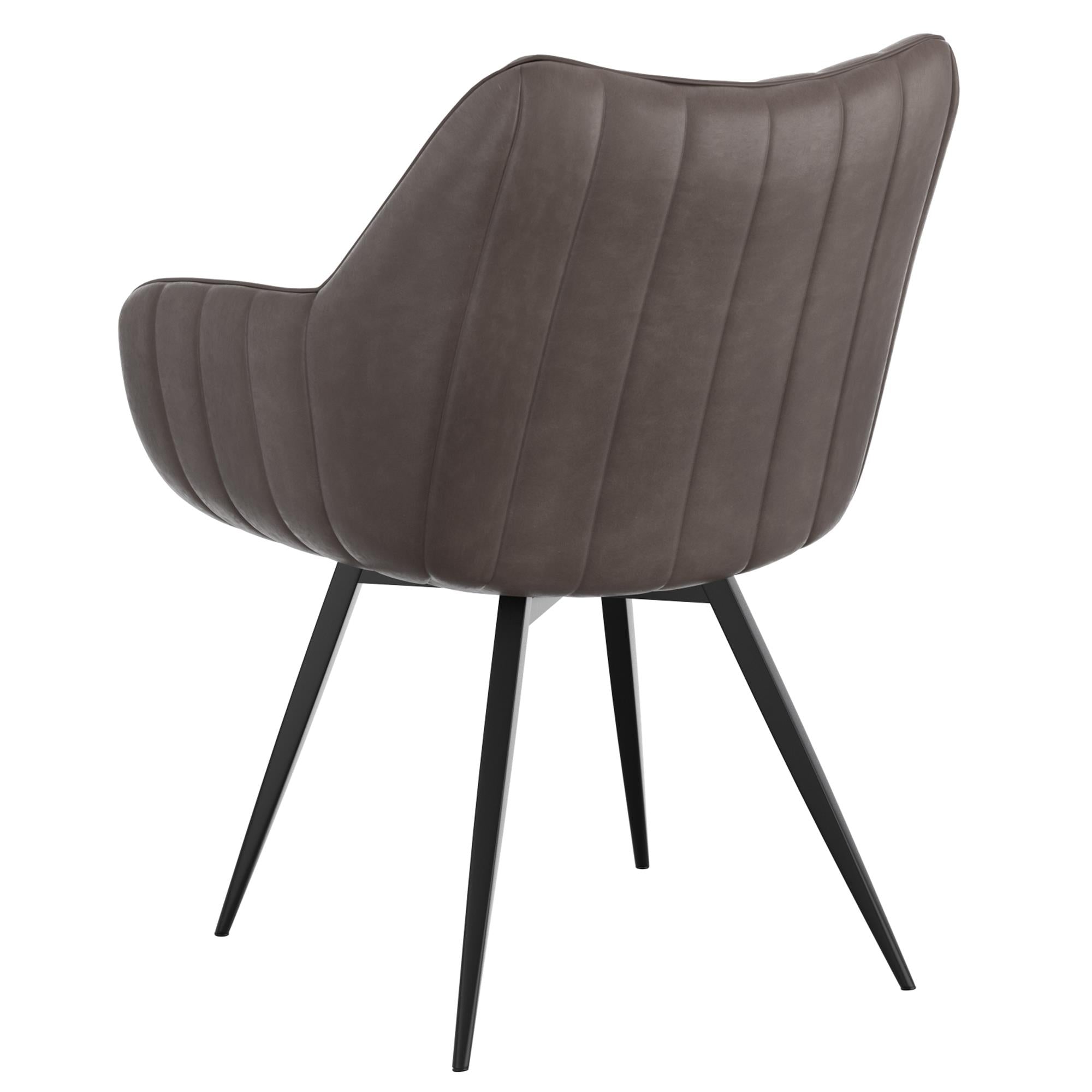 !nspire Talon 202-139CH Swivel Dining and Accent Chair - Charcoal and Black IMAGE 3