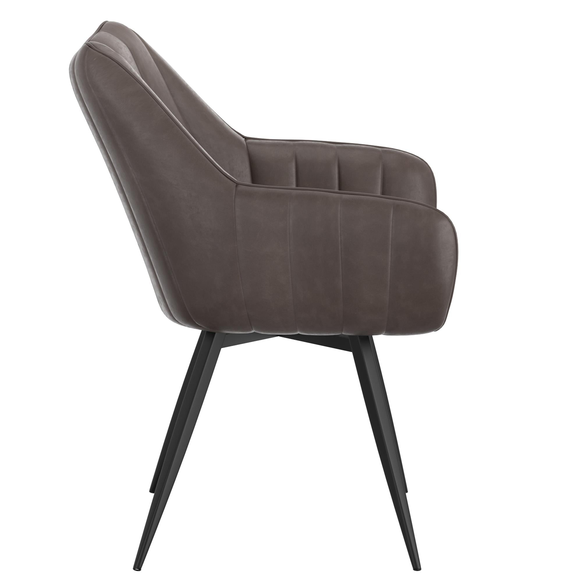 !nspire Talon 202-139CH Swivel Dining and Accent Chair - Charcoal and Black IMAGE 4