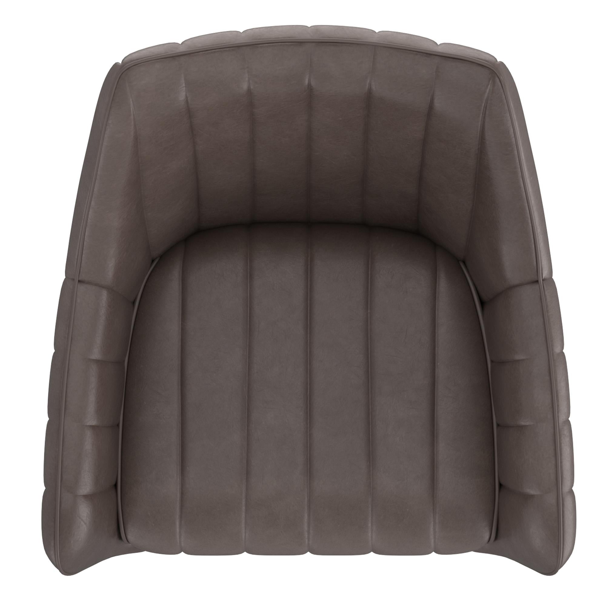 !nspire Talon 202-139CH Swivel Dining and Accent Chair - Charcoal and Black IMAGE 6