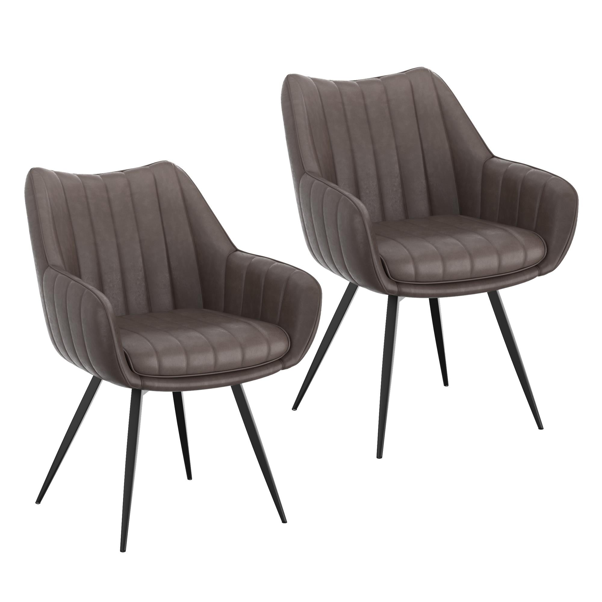 !nspire Talon 202-139CH Swivel Dining and Accent Chair - Charcoal and Black IMAGE 7