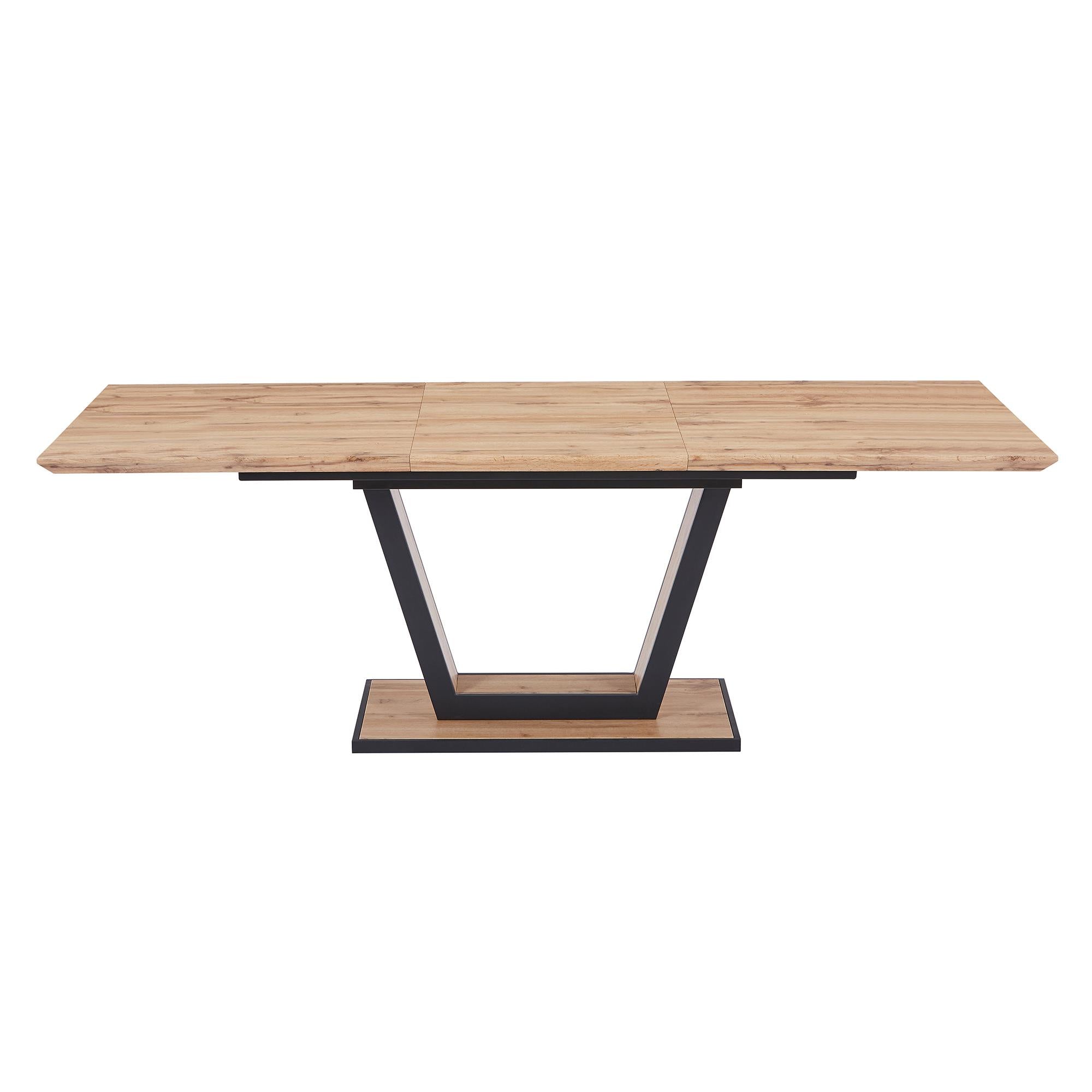 !nspire Forna 201-161NAT Dining Table w/Extension - Natural and Black IMAGE 5