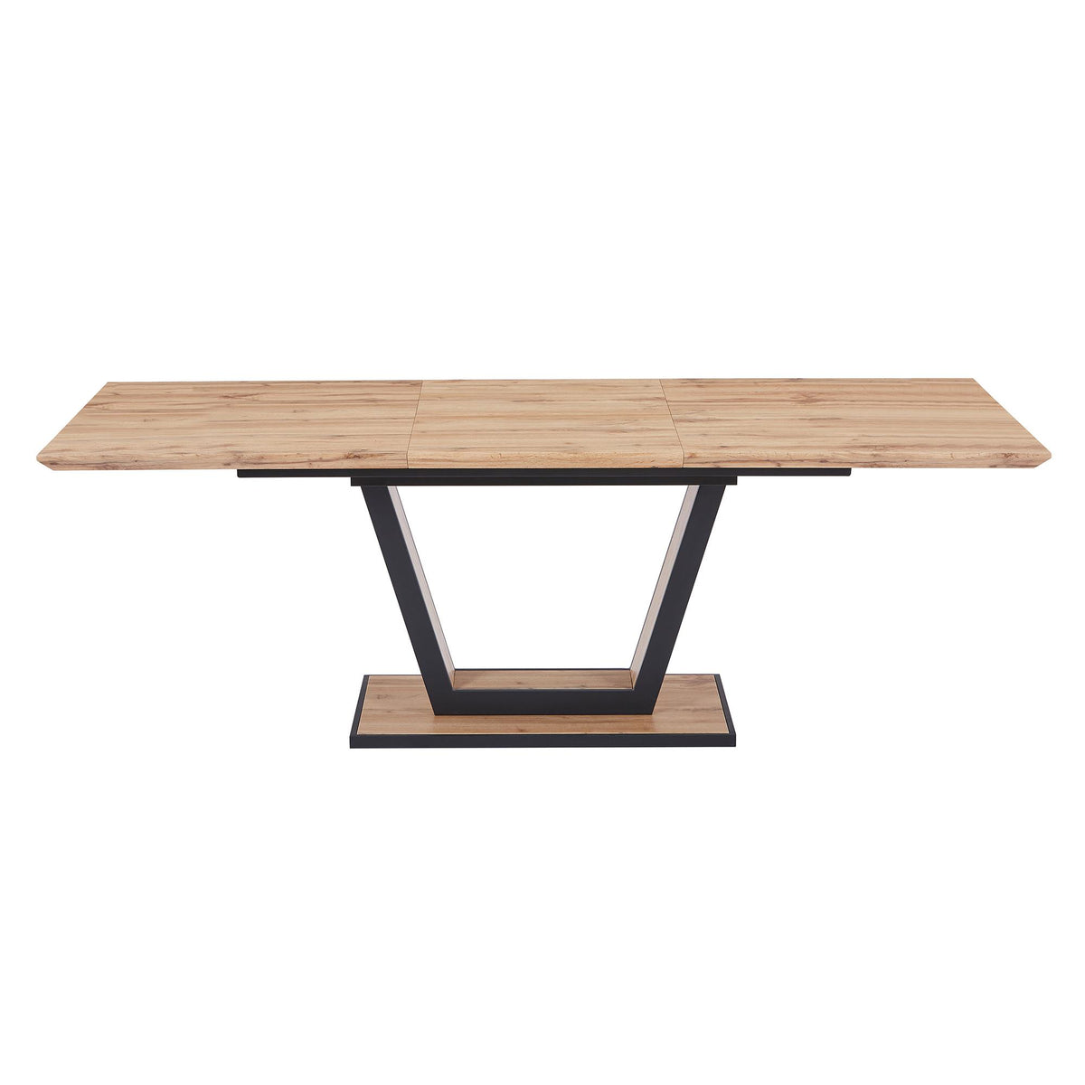 !nspire Forna 201-161NAT Dining Table w/Extension - Natural and Black IMAGE 5