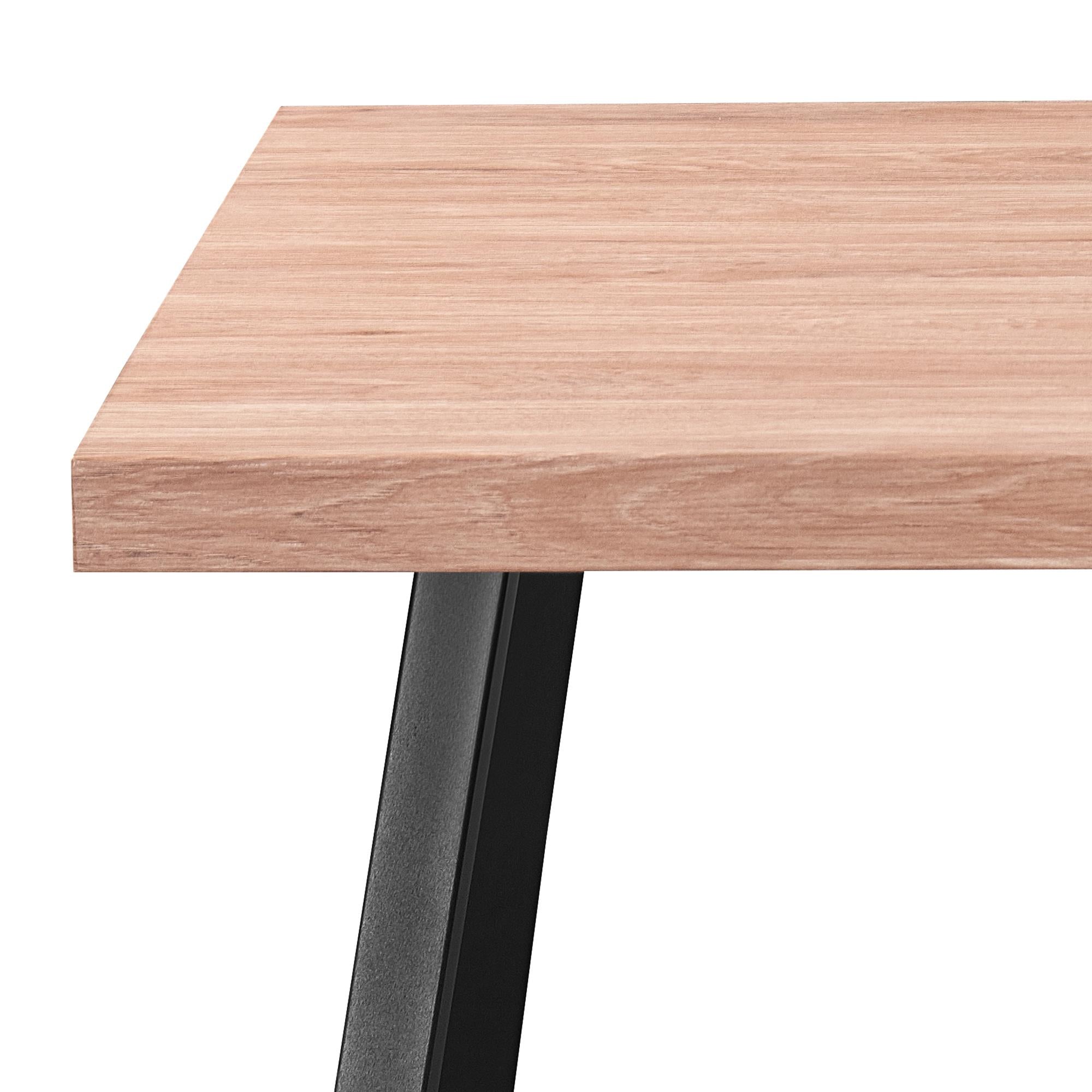 Worldwide Home Furnishings Vesta 201-287NAT Rectangular Dining Table - Natural and Black IMAGE 5