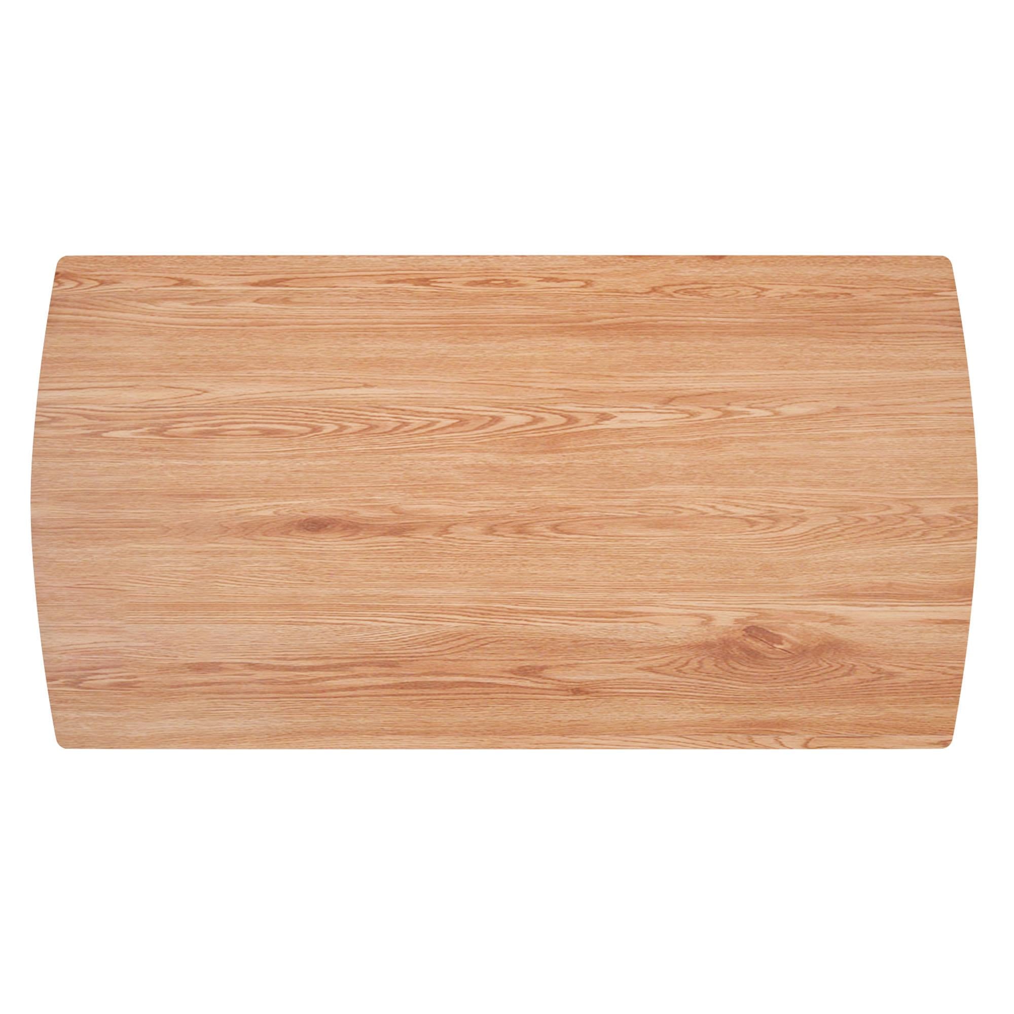 Worldwide Home Furnishings Leon 201-893NAT Rectangular Dining Table - Natural and Black IMAGE 6