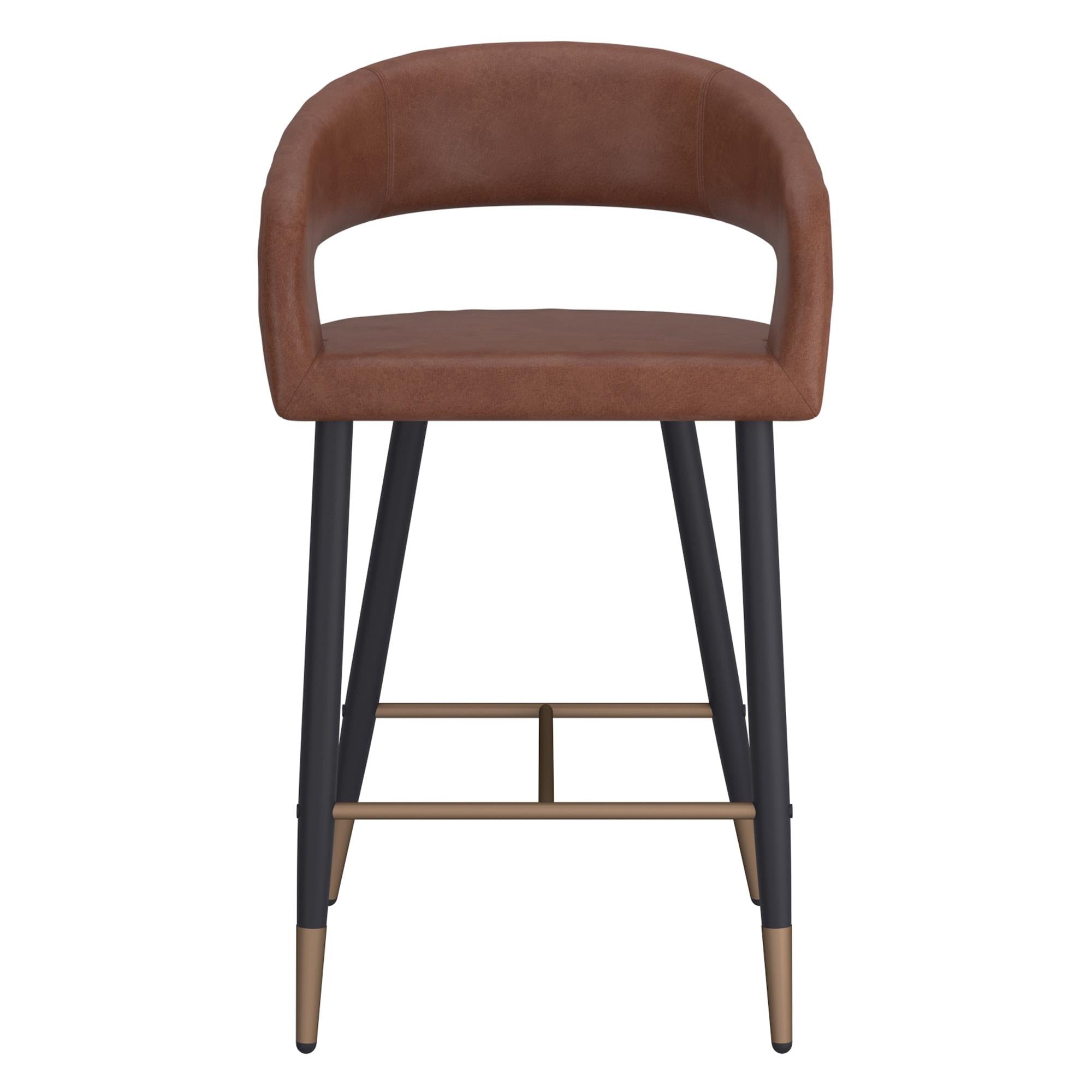 !nspire Crimson 203-096SD 26" Counter Stool - Saddle and Black IMAGE 5
