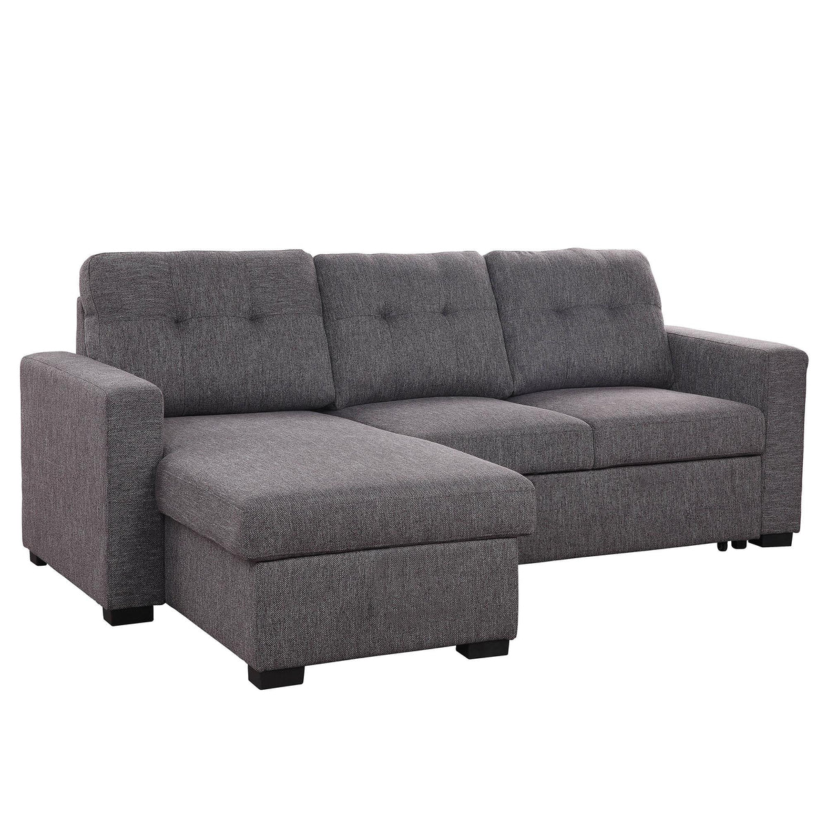 Worldwide Home Furnishings Tyson 700-519CH 93" Sectional Sofa w/Bed & Storage - Charcoal IMAGE 7