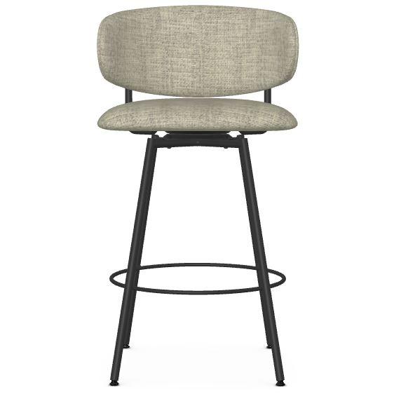Amisco Wyatt 41564-26 Counter Height Swivel Stool - Black Coral/Coastline IMAGE 2