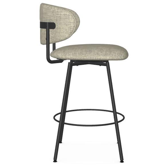 Amisco Wyatt 41564-26 Counter Height Swivel Stool - Black Coral/Coastline IMAGE 3