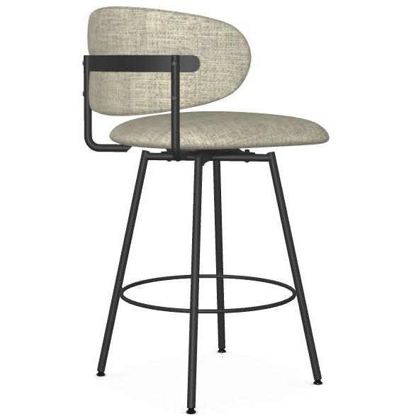 Amisco Wyatt 41564-26 Counter Height Swivel Stool - Black Coral/Coastline IMAGE 4