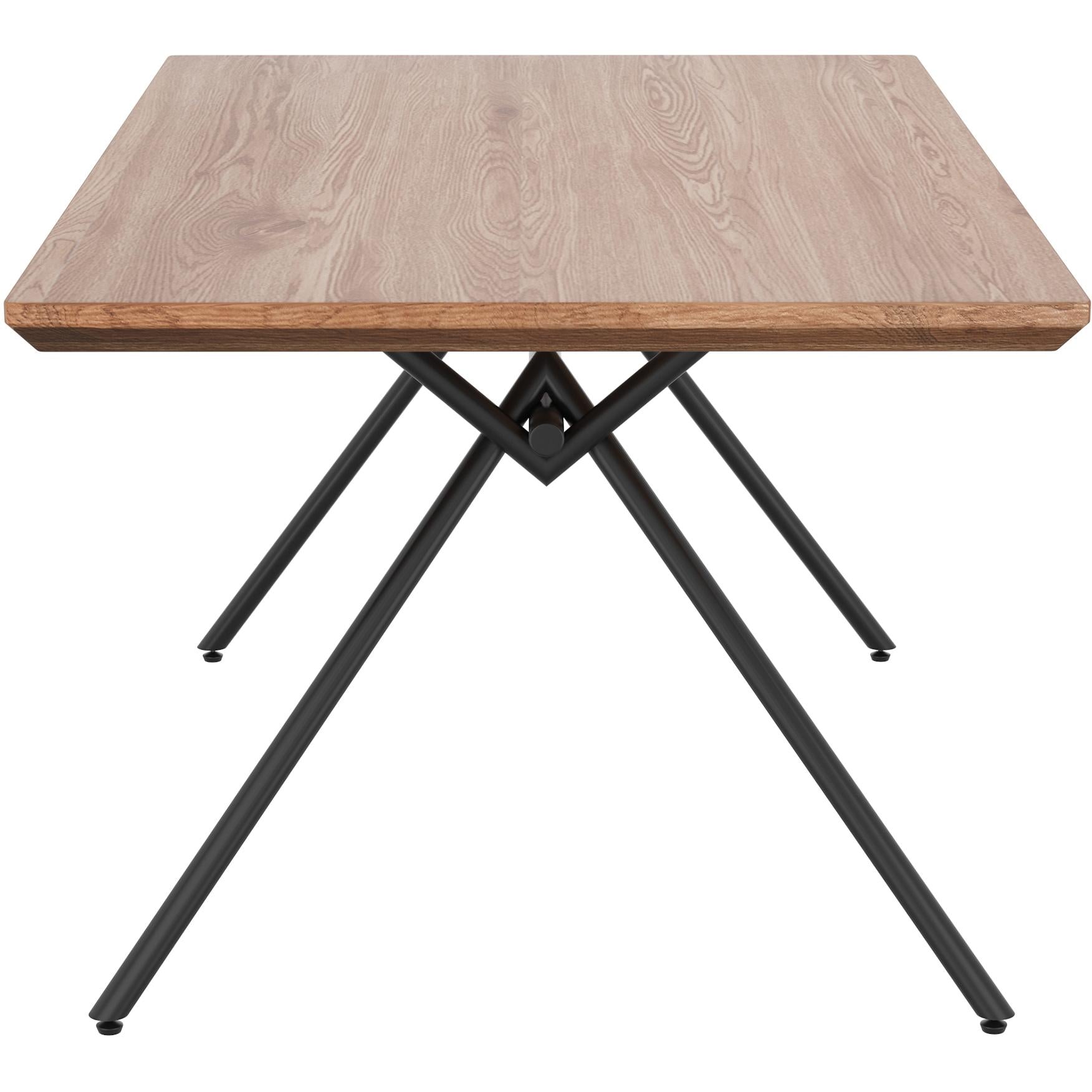 Worldwide Home Furnishings Bronx/Talon 207-267NAT_139CH 5 pc Dining Set - Natural Table with Charcoal Chair IMAGE 4