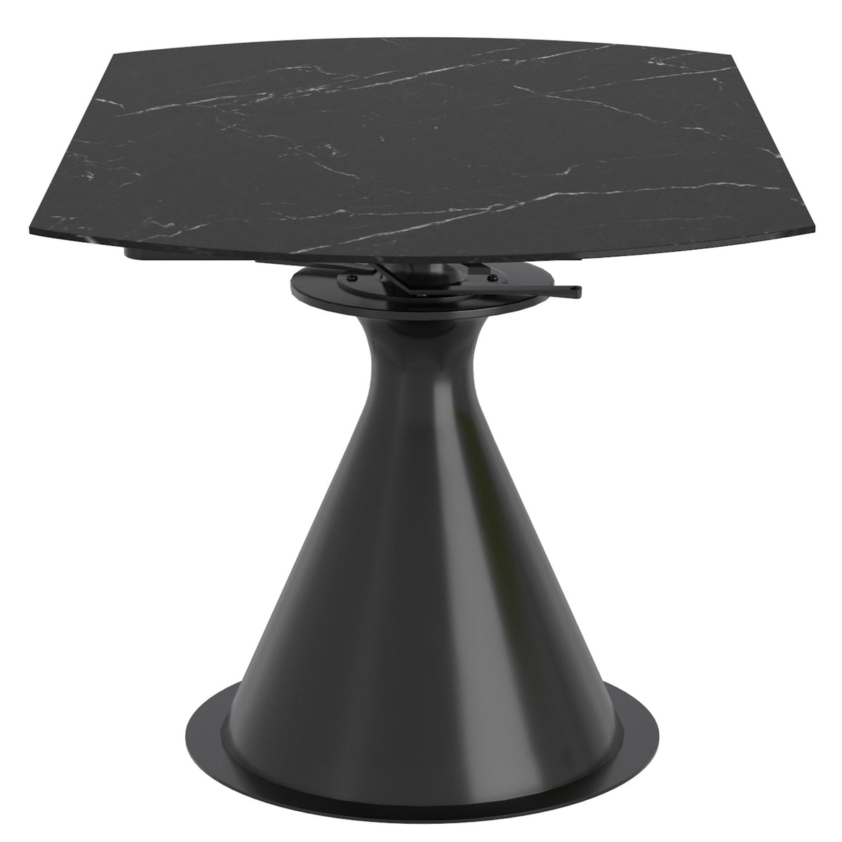 Worldwide Home Furnishings Calisto/Signy 207-110BK_144IV 7 pc Dining Set - Black Table with Ivory Chair IMAGE 4