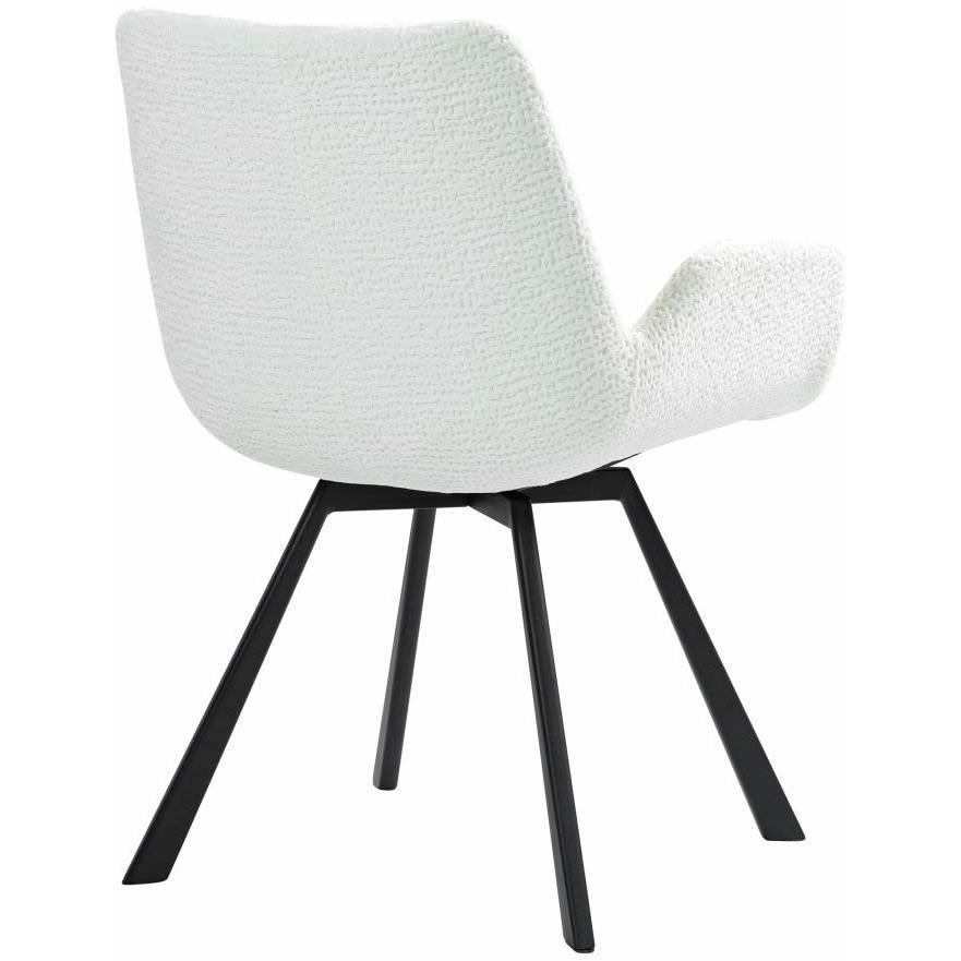 Worldwide Home Furnishings Calisto/Signy 207-110BK_144IV 7 pc Dining Set - Black Table with Ivory Chair IMAGE 8