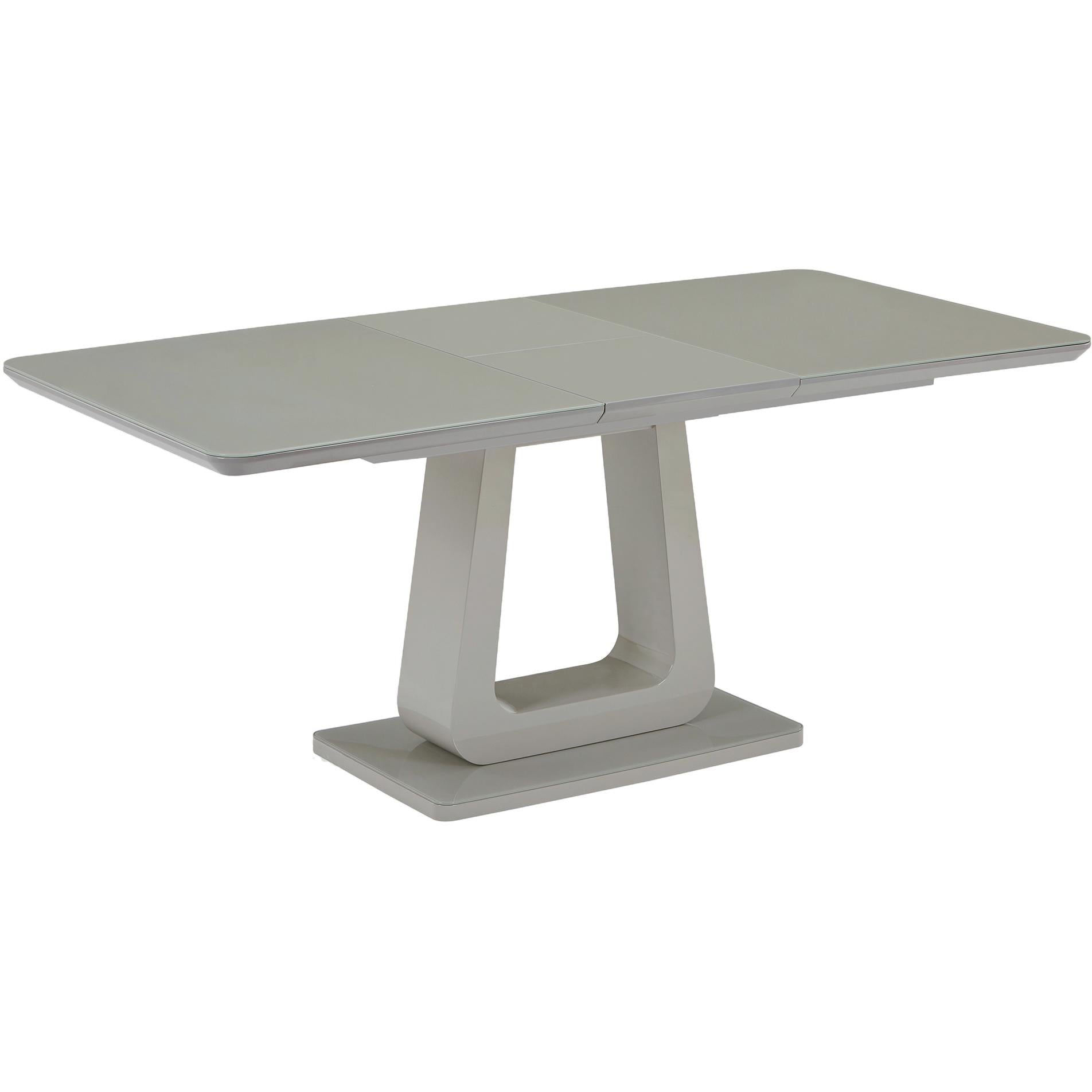 Worldwide Home Furnishings Corvus/Devo 207-159WGY_087WT 7 pc Dining Set - Warm Grey Table with White Chair IMAGE 3