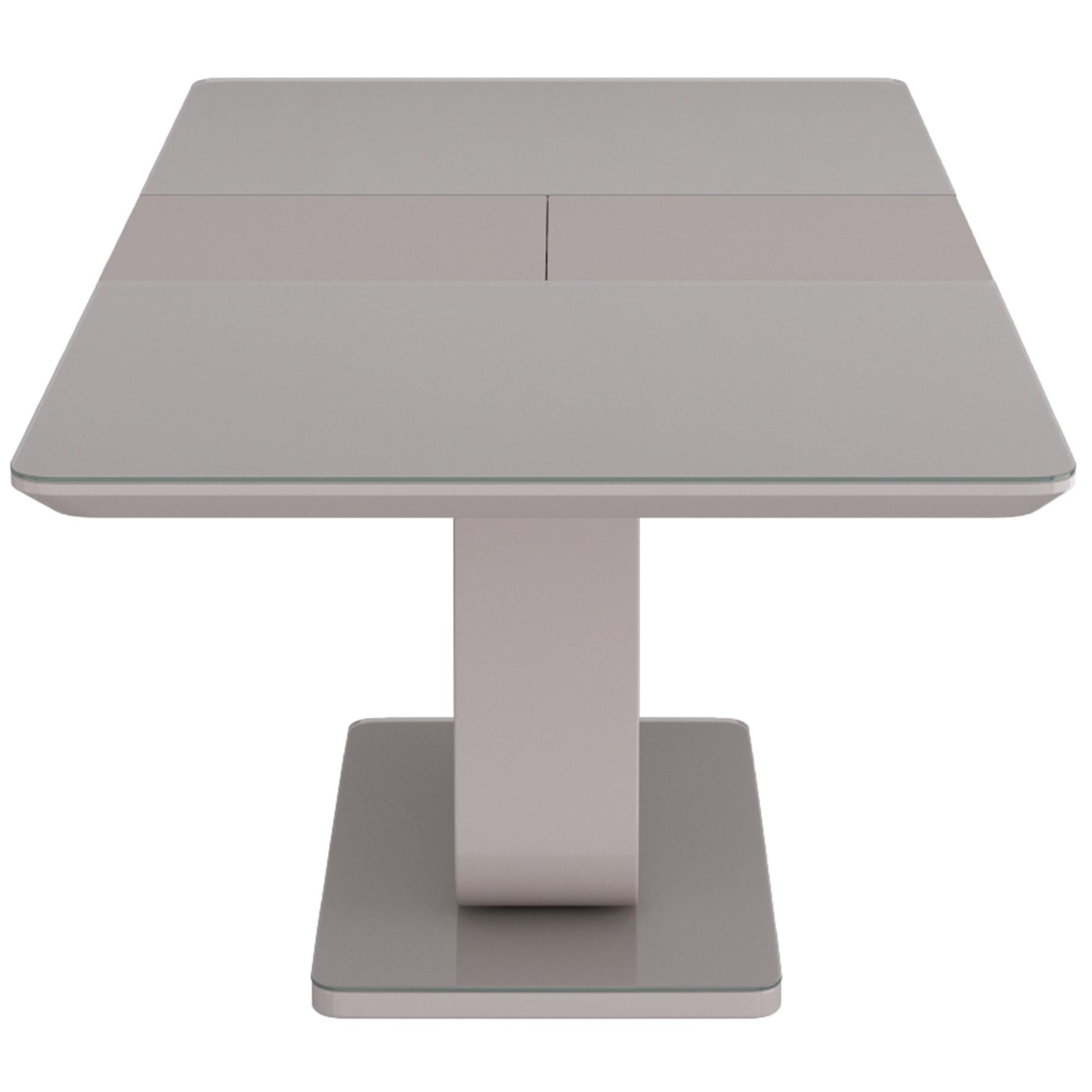 Worldwide Home Furnishings Corvus/Devo 207-159WGY_087WT 7 pc Dining Set - Warm Grey Table with White Chair IMAGE 4