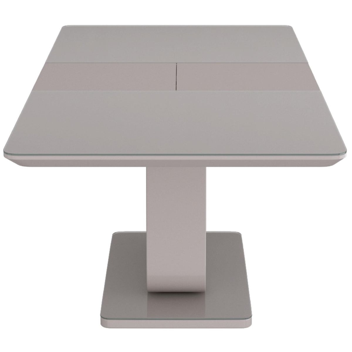 Worldwide Home Furnishings Corvus/Devo 207-159WGY_087WT 7 pc Dining Set - Warm Grey Table with White Chair IMAGE 4