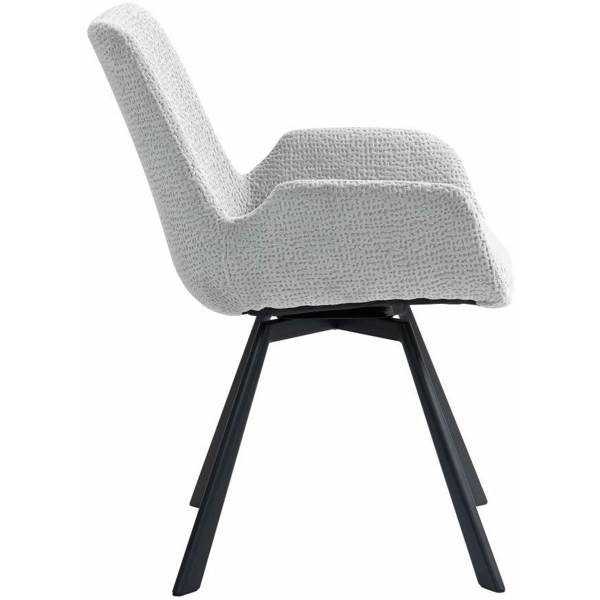 Worldwide Home Furnishings Corvus/Signy 207-159WGY_144LG 7 pc Dining Set - Warm Grey Table with Light Grey Chair IMAGE 9