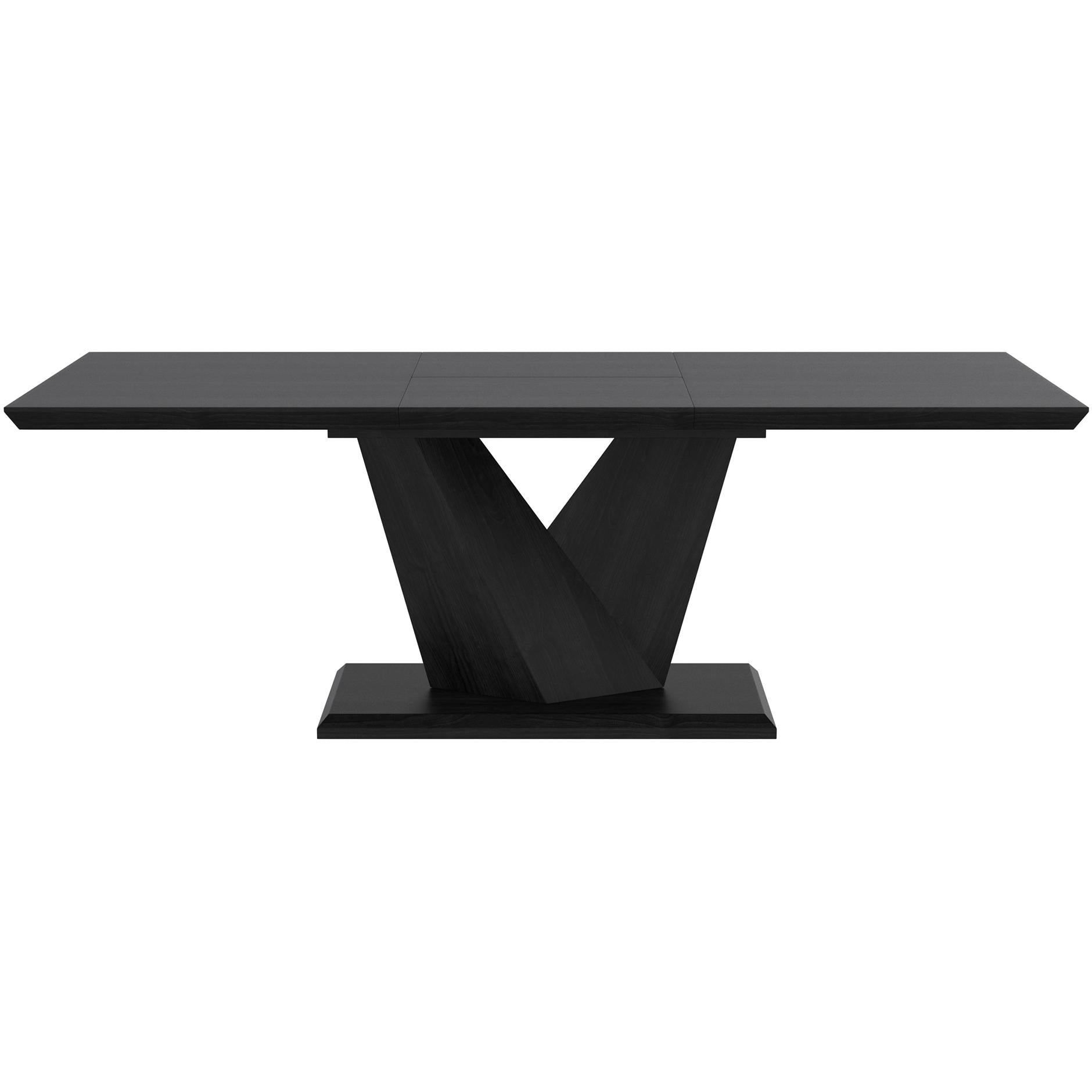 Worldwide Home Furnishings Eclipse/Koda 207-860BK_158PUBG 7 pc Dining Set - Black Table with Beige Chair IMAGE 3