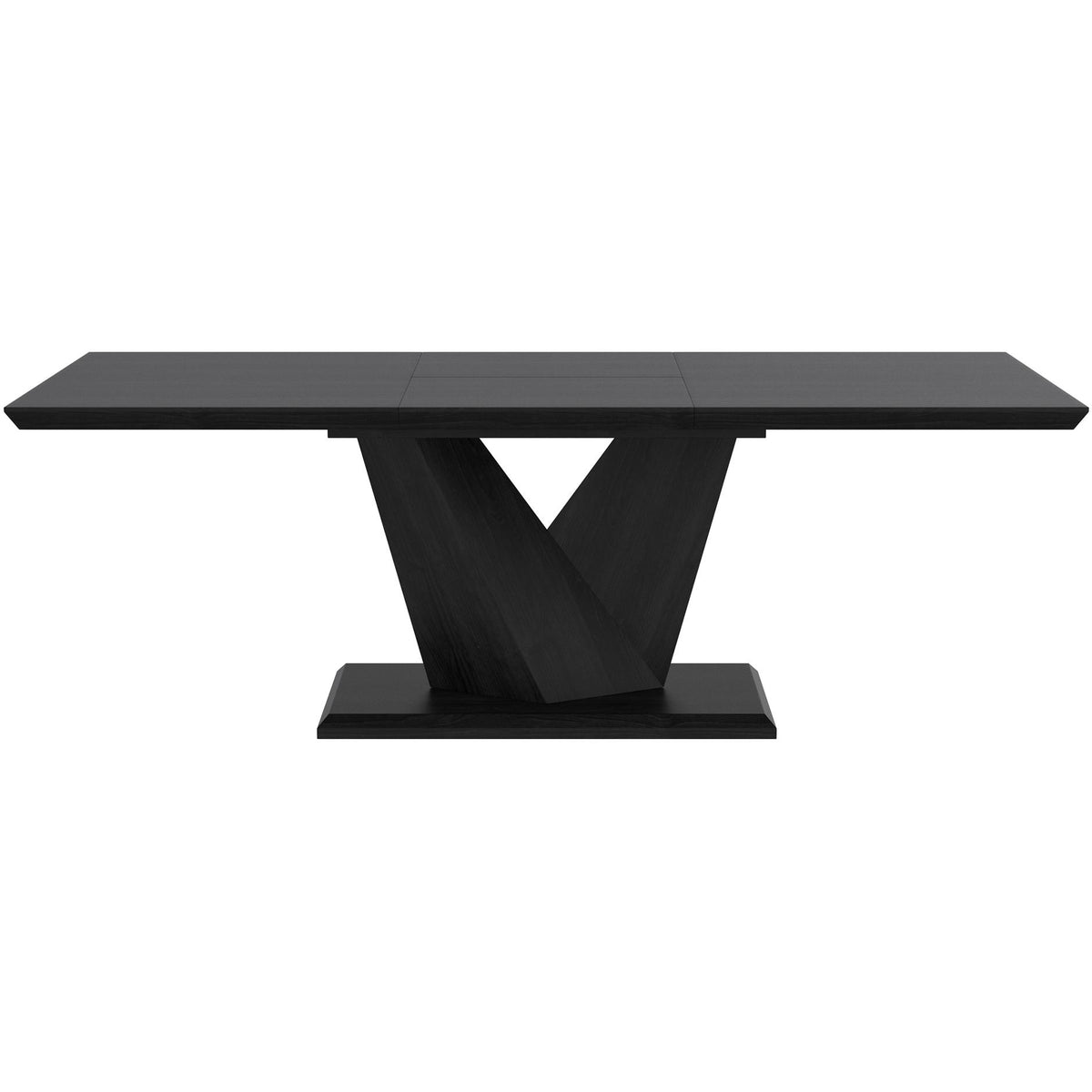 Worldwide Home Furnishings Eclipse/Koda 207-860BK_158PUBG 7 pc Dining Set - Black Table with Beige Chair IMAGE 3
